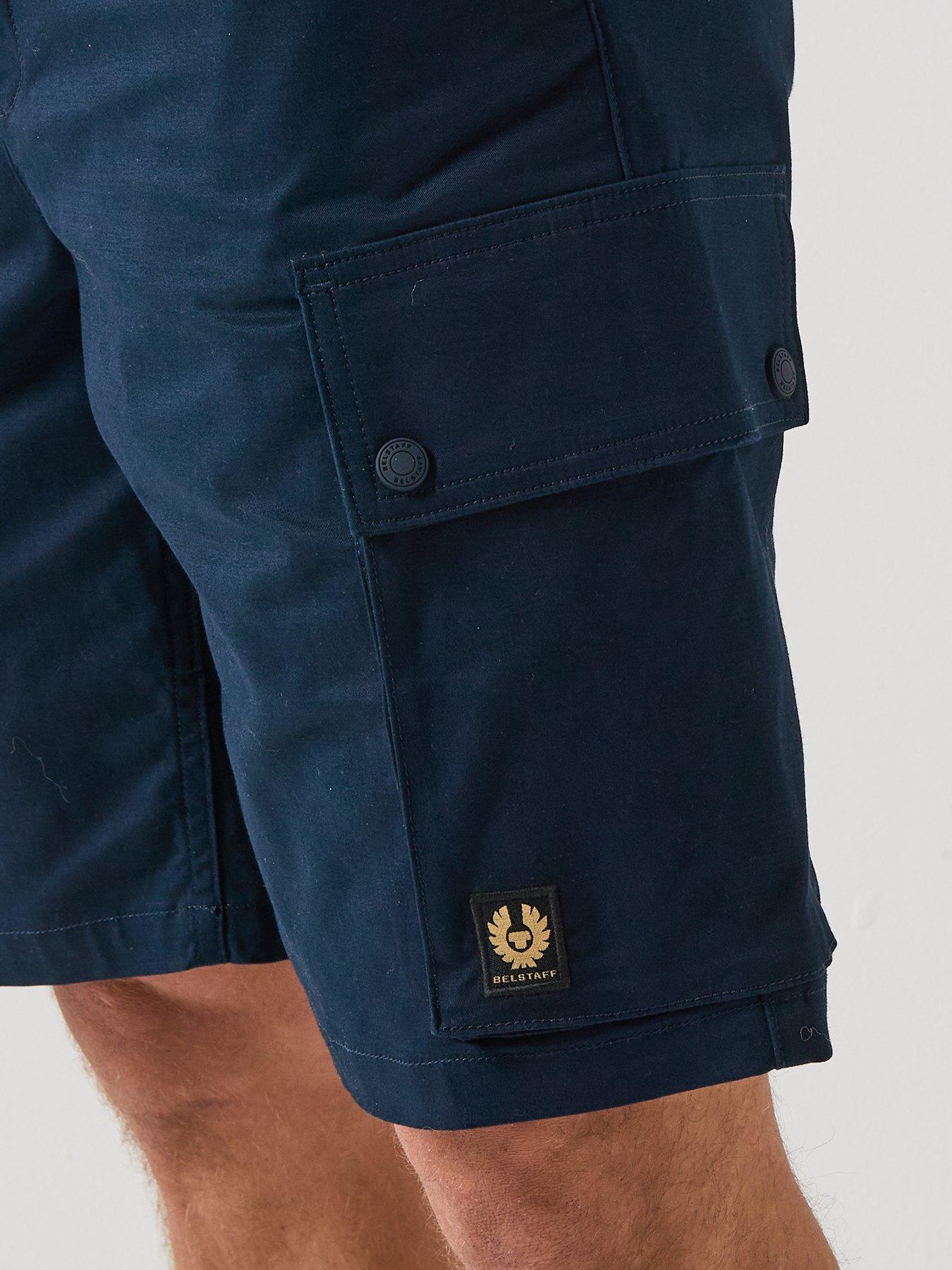 belstaff-route-cargo-shorts-navyoutfit