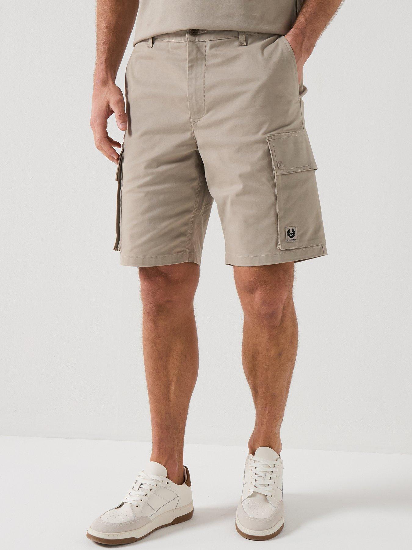 Image 1 of 6 of Belstaff Route Cargo Shorts - Dark Beige