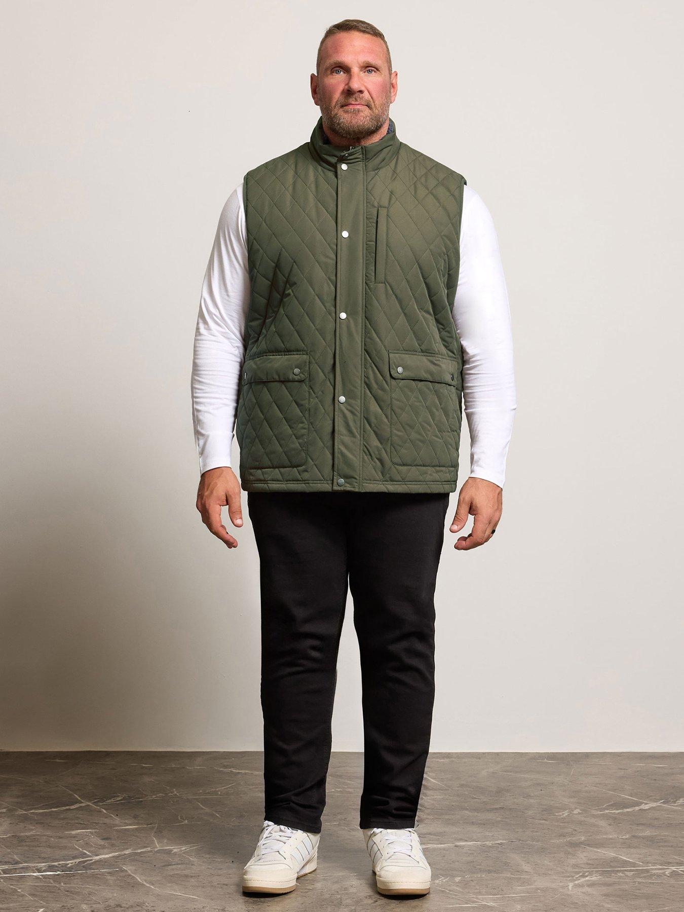 Image 3 of 7 of BadRhino Diamond Quilted Gilet - Green