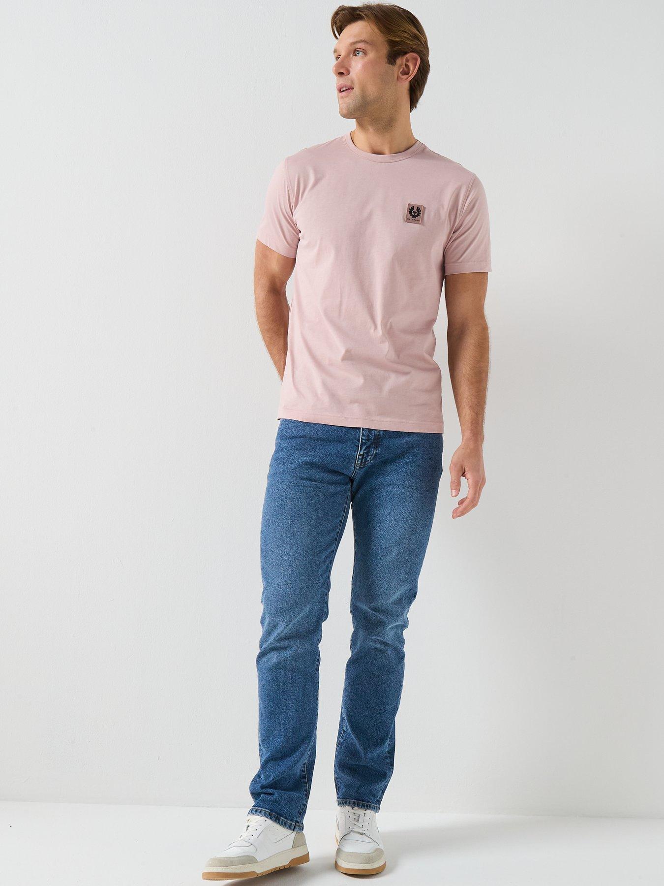 Image 3 of 4 of Belstaff Belstaff Left Chest Patch Logo Regular Fit T-shirt - Pink