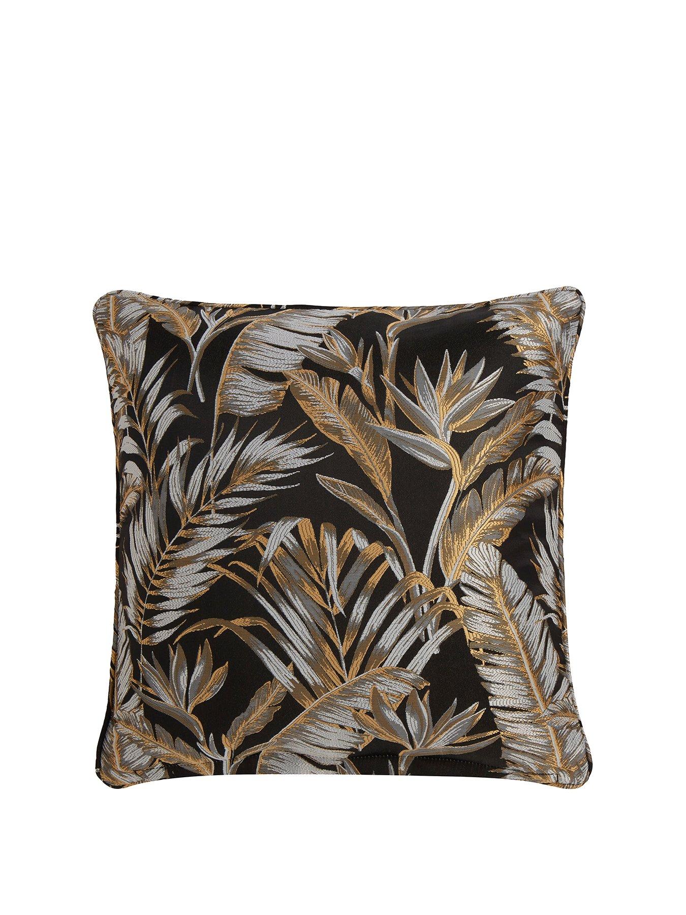 Image 2 of 4 of Laurence Llewelyn-Bowen Paradise Palm Filled Cushion- Black