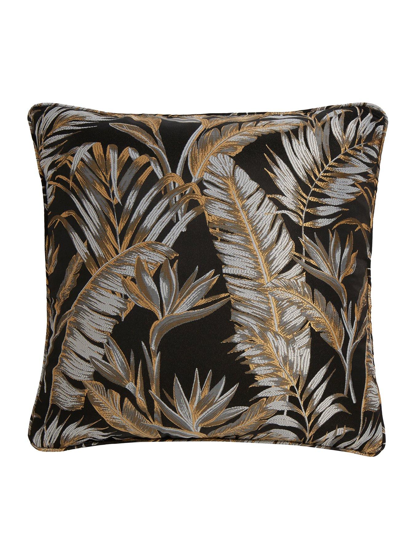 Image 3 of 4 of Laurence Llewelyn-Bowen Paradise Palm Filled Cushion- Black