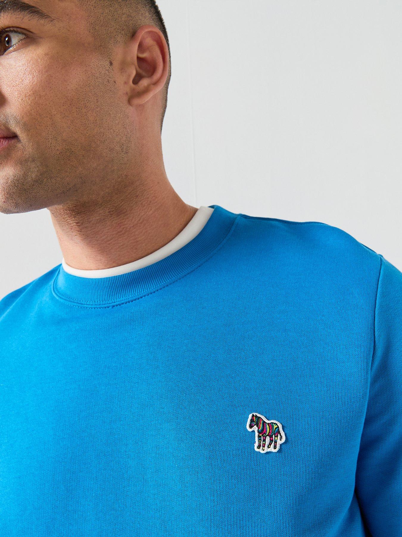 Image 6 of 6 of PS PAUL SMITH Ps Paul Smith Regular Fit Zebra Crew Sweat - Blue