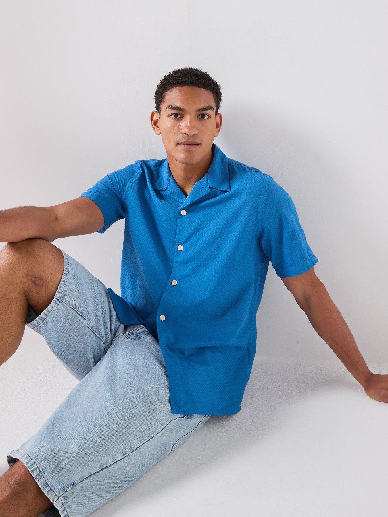 PS PAUL SMITH Regular Short Sleeve Shirts - Blue