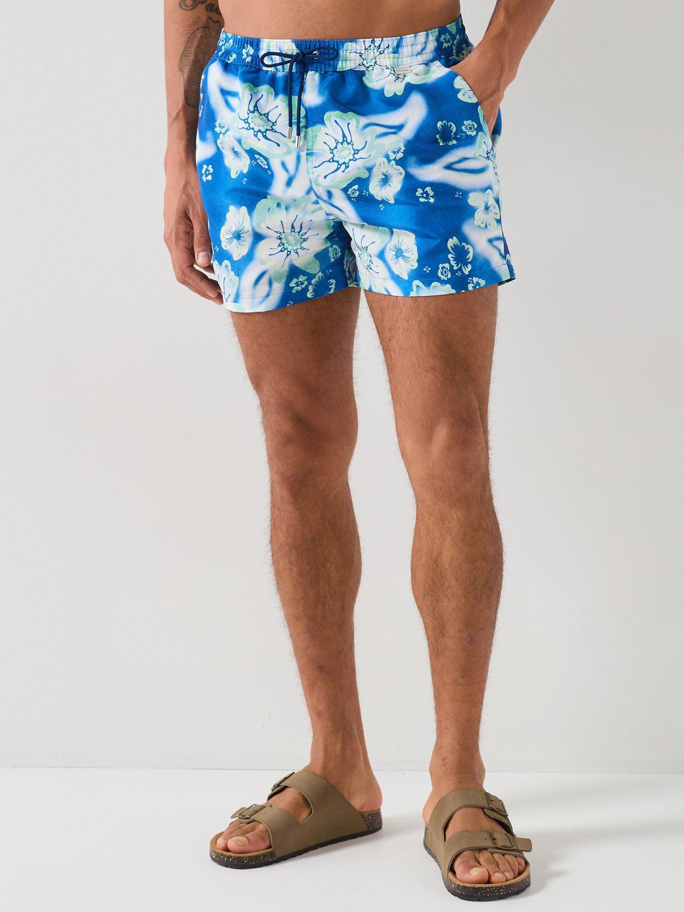 PS PAUL SMITH Riso Floral Swim Short - Light Blue