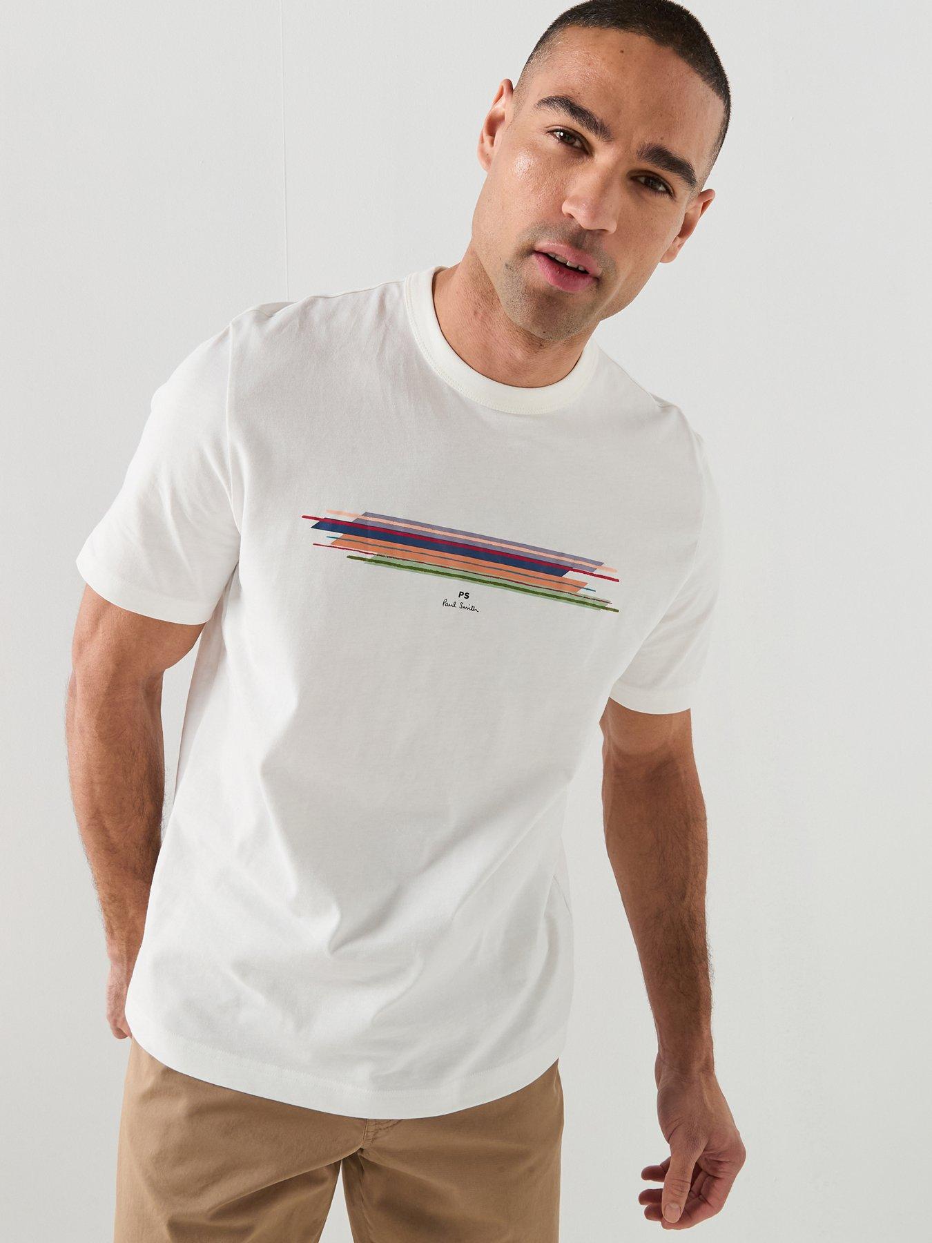 PS PAUL SMITH Stripe Graphic T-Shirt - White