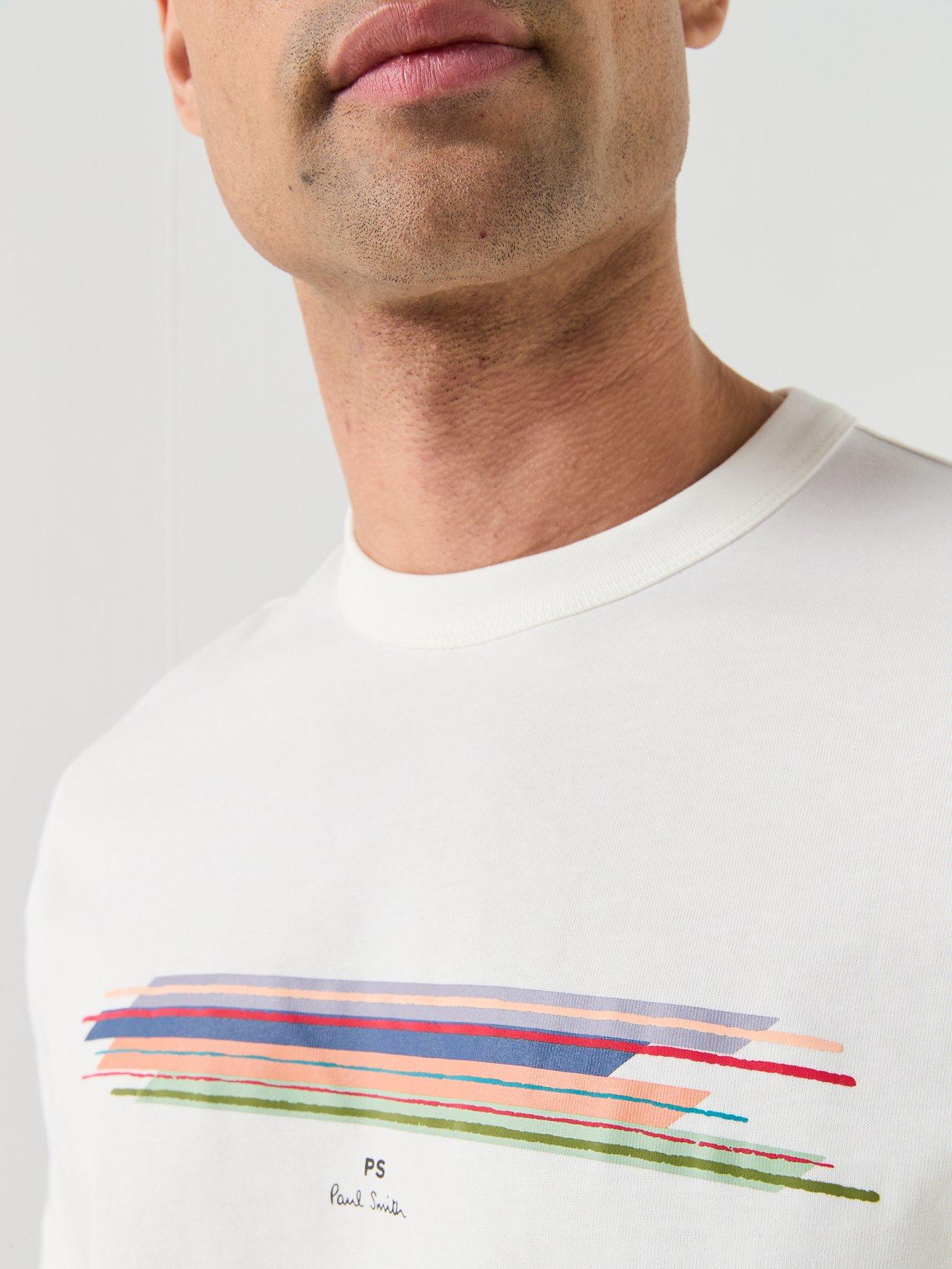 Image 4 of 5 of PS PAUL SMITH Stripe Graphic T-Shirt - White