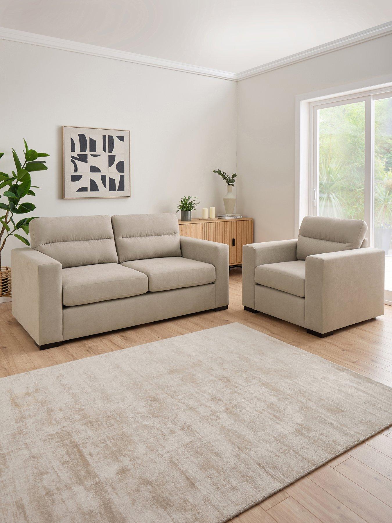 Very Home Seville 3 Seater Sofa + Armchair Set (Buy  &  SAVE!)