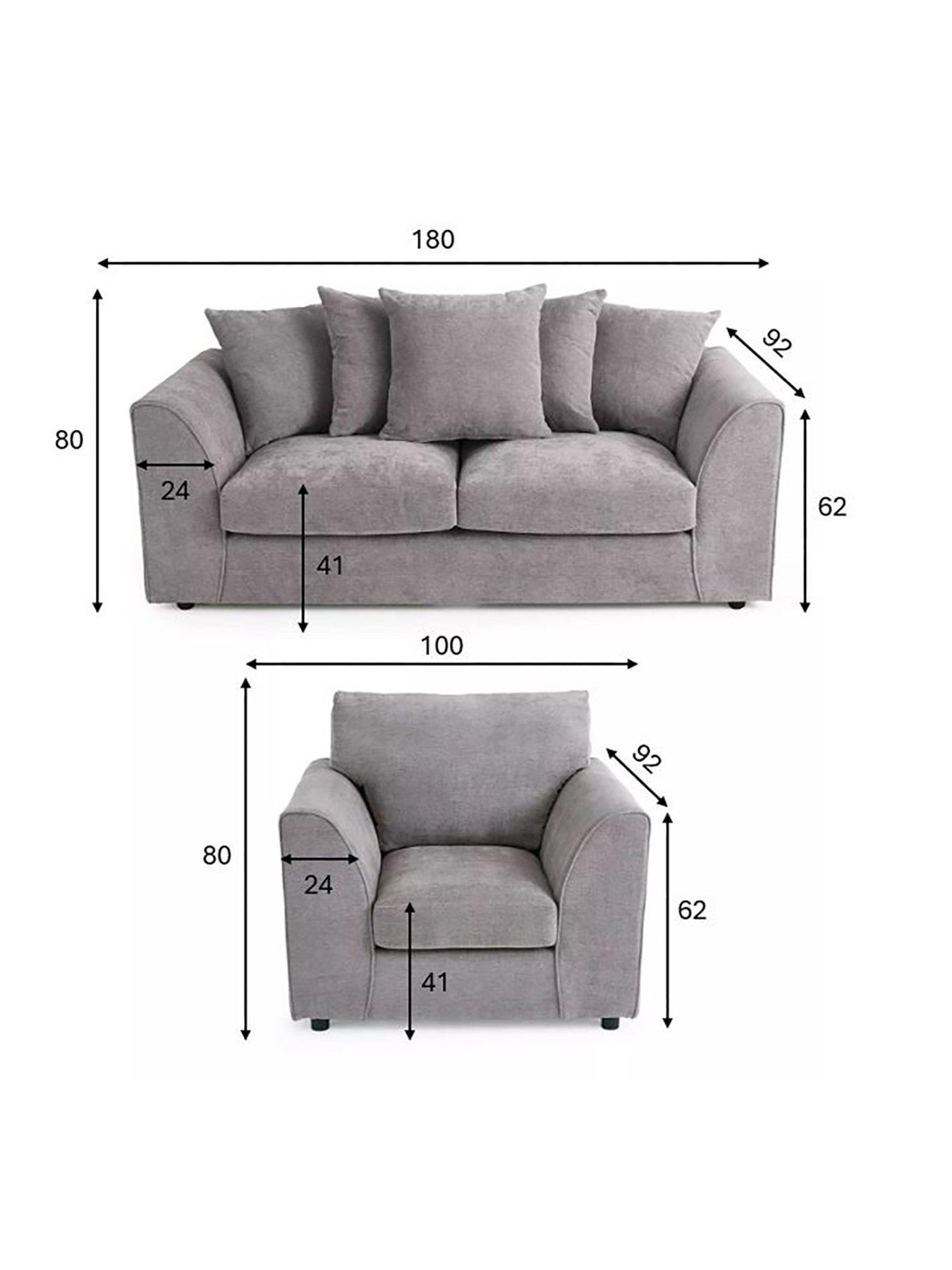 Image 7 of 7 of Very Home Ravenna 3 Seater + Chair