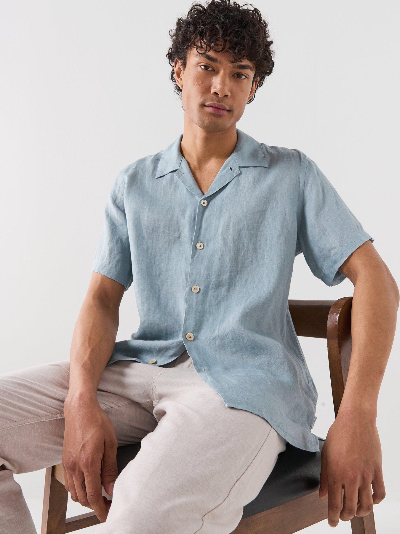 Image 4 of 6 of PS PAUL SMITH Casual Fit Short Sleeve Shirt - Light Blue