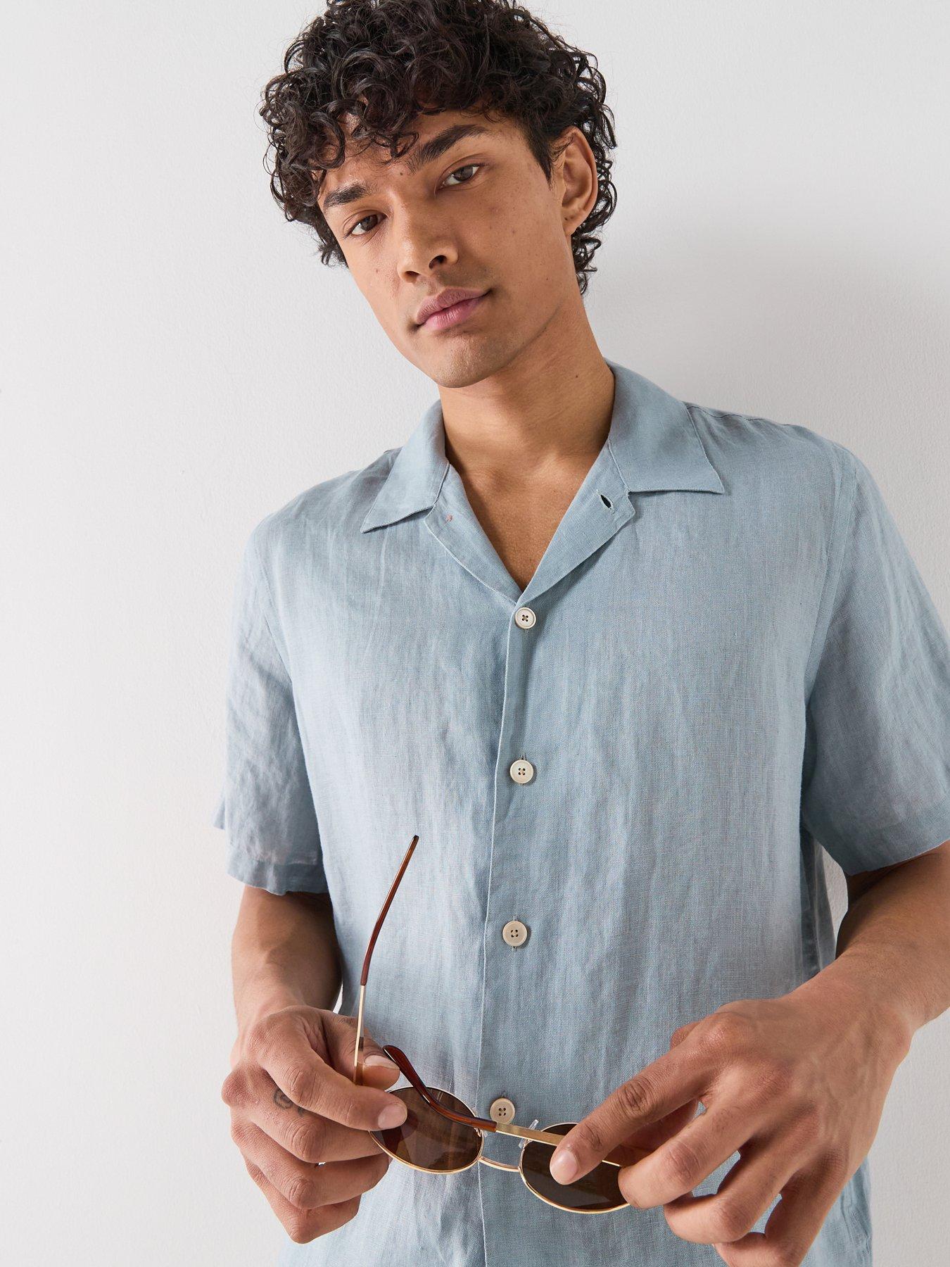 Image 5 of 6 of PS PAUL SMITH Casual Fit Short Sleeve Shirt - Light Blue