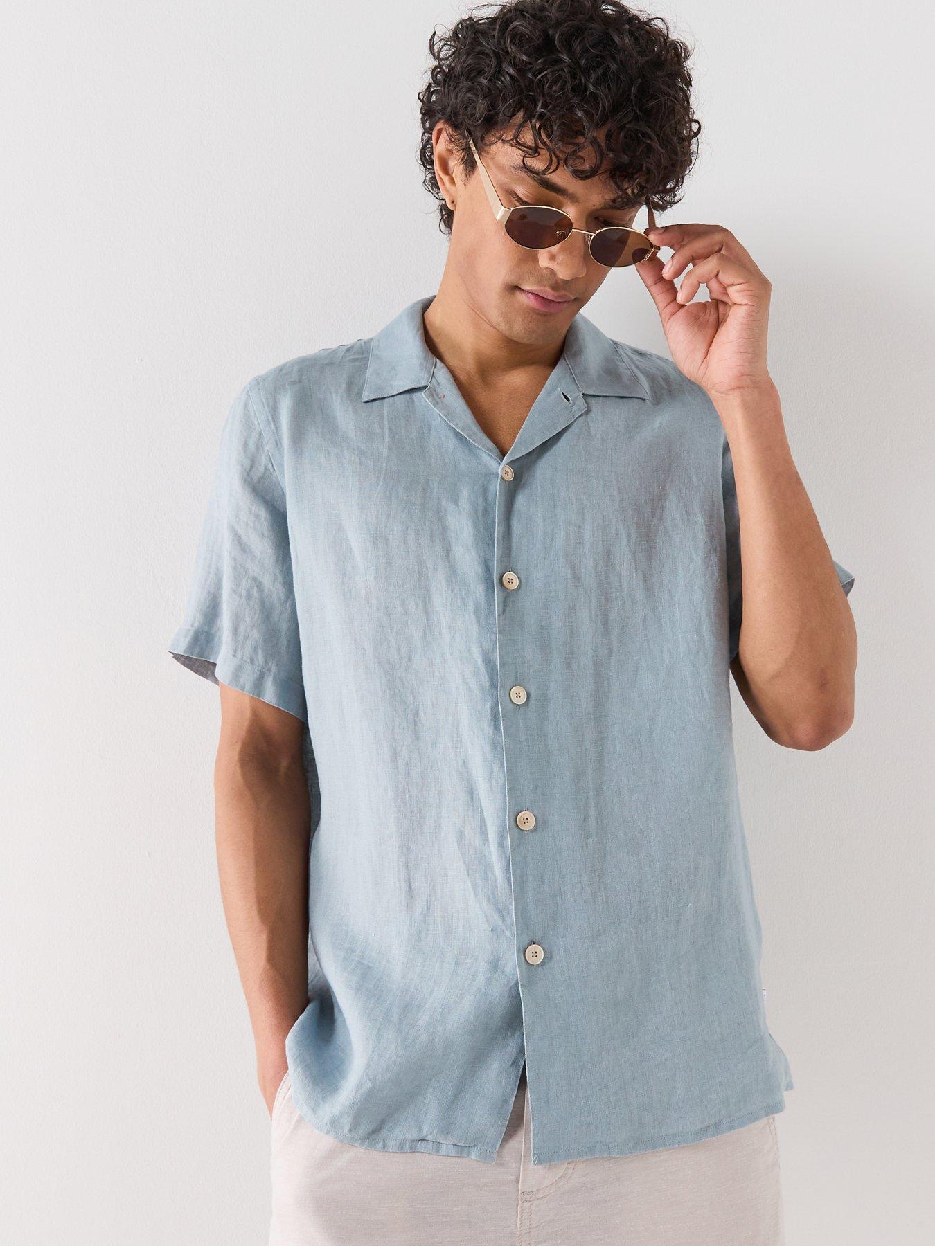 Image 6 of 6 of PS PAUL SMITH Casual Fit Short Sleeve Shirt - Light Blue