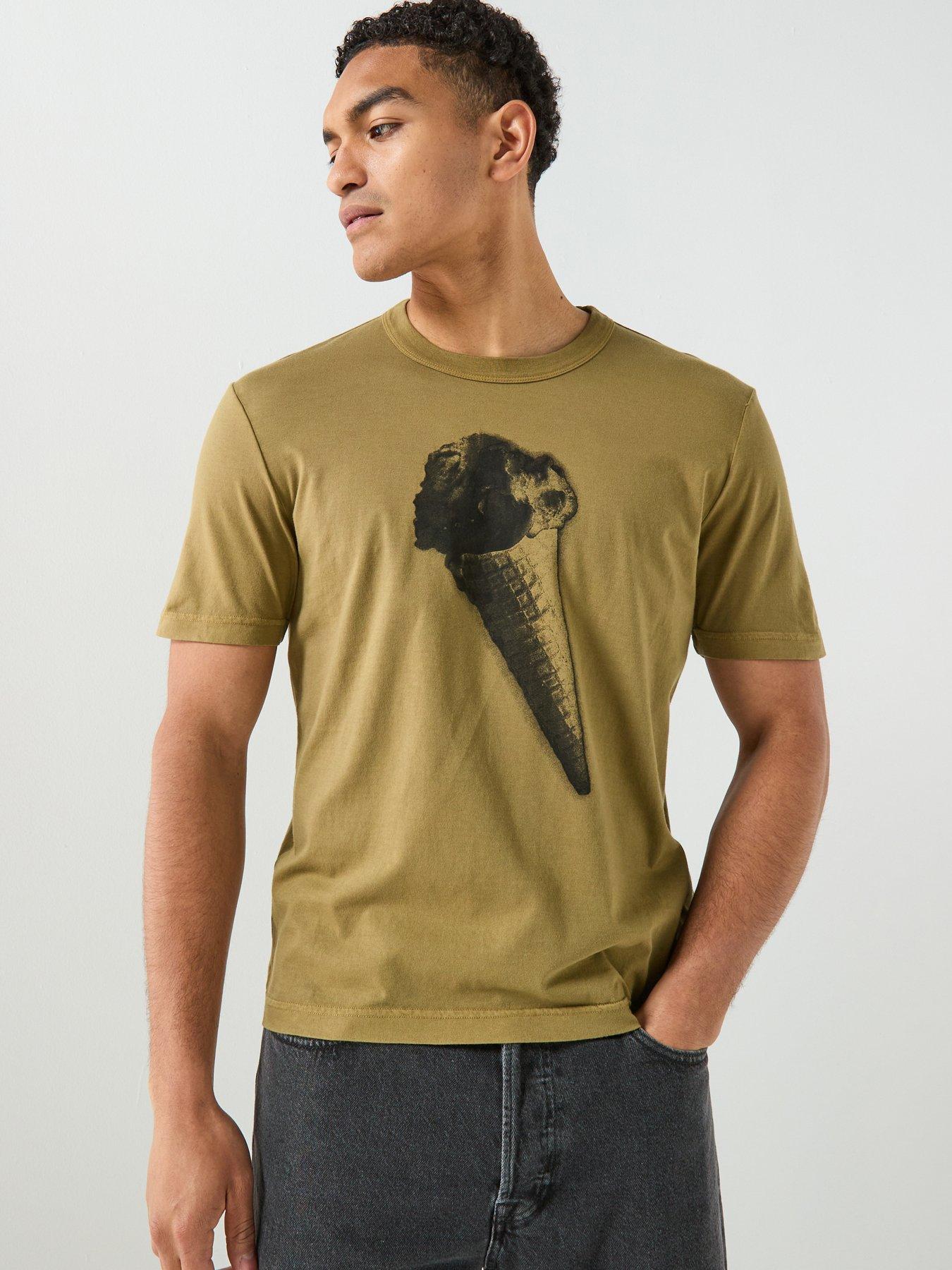 PS PAUL SMITH Regular Fit Ice Cream Cone Graphic T-Shirt - Green