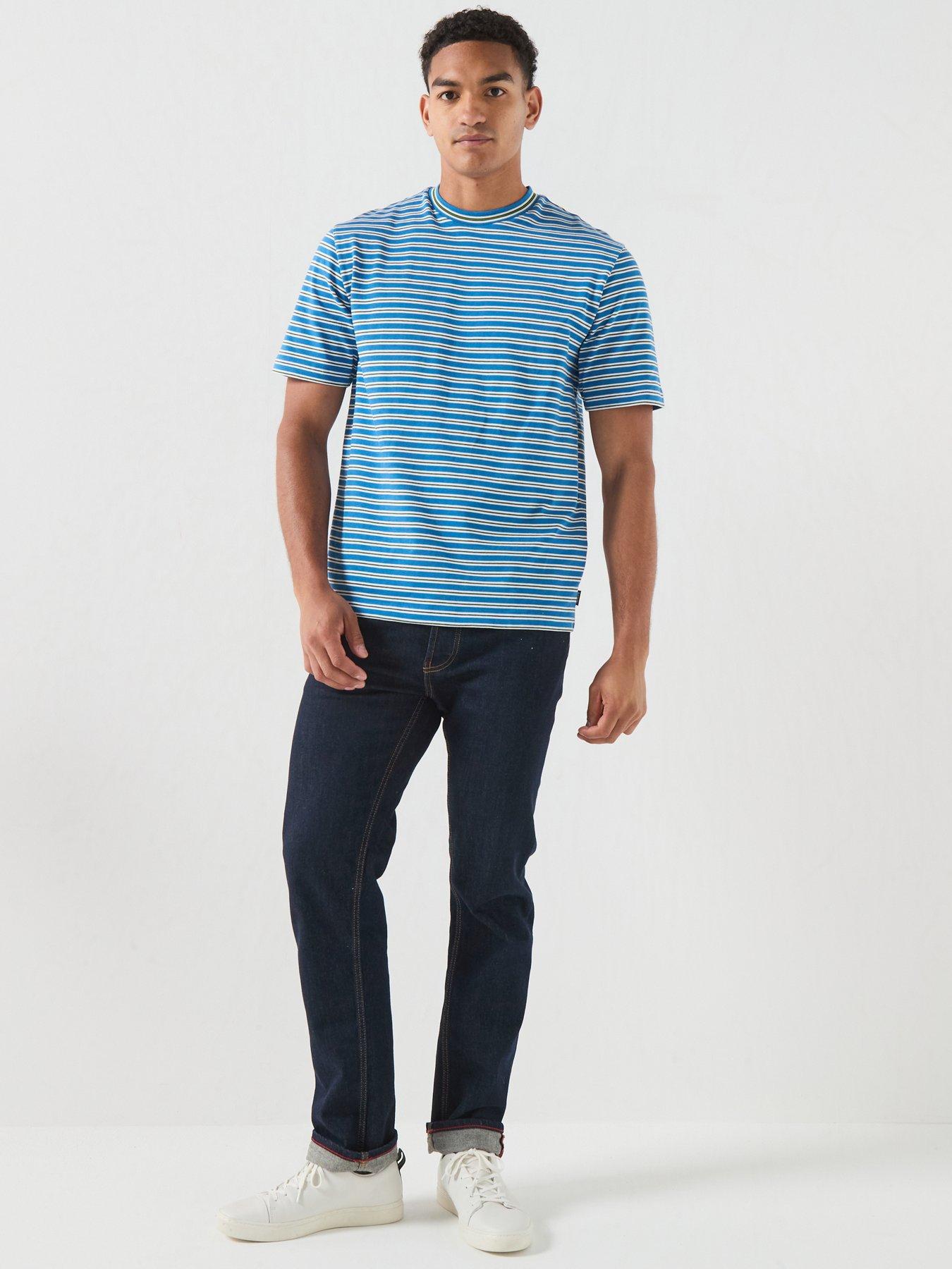 Image 3 of 4 of PS PAUL SMITH Ps Paul Smith Regular Fit Stripe T-shirt - Blue
