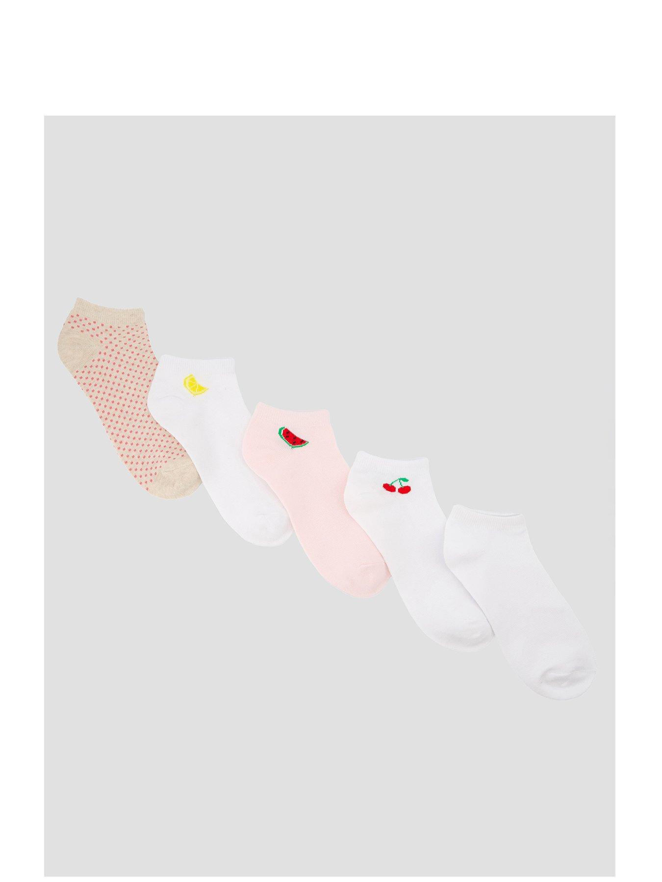 The Very Collection 5 Pack Fruit Trainer Liner Socks - Multi
