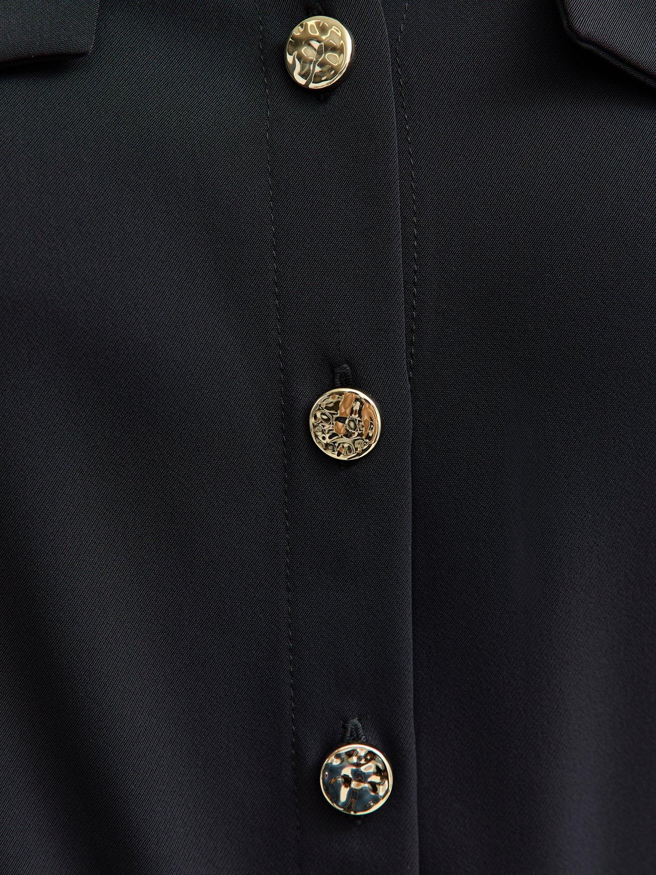 new-look-black-faux-pocket-mini-shirt-dressdetail