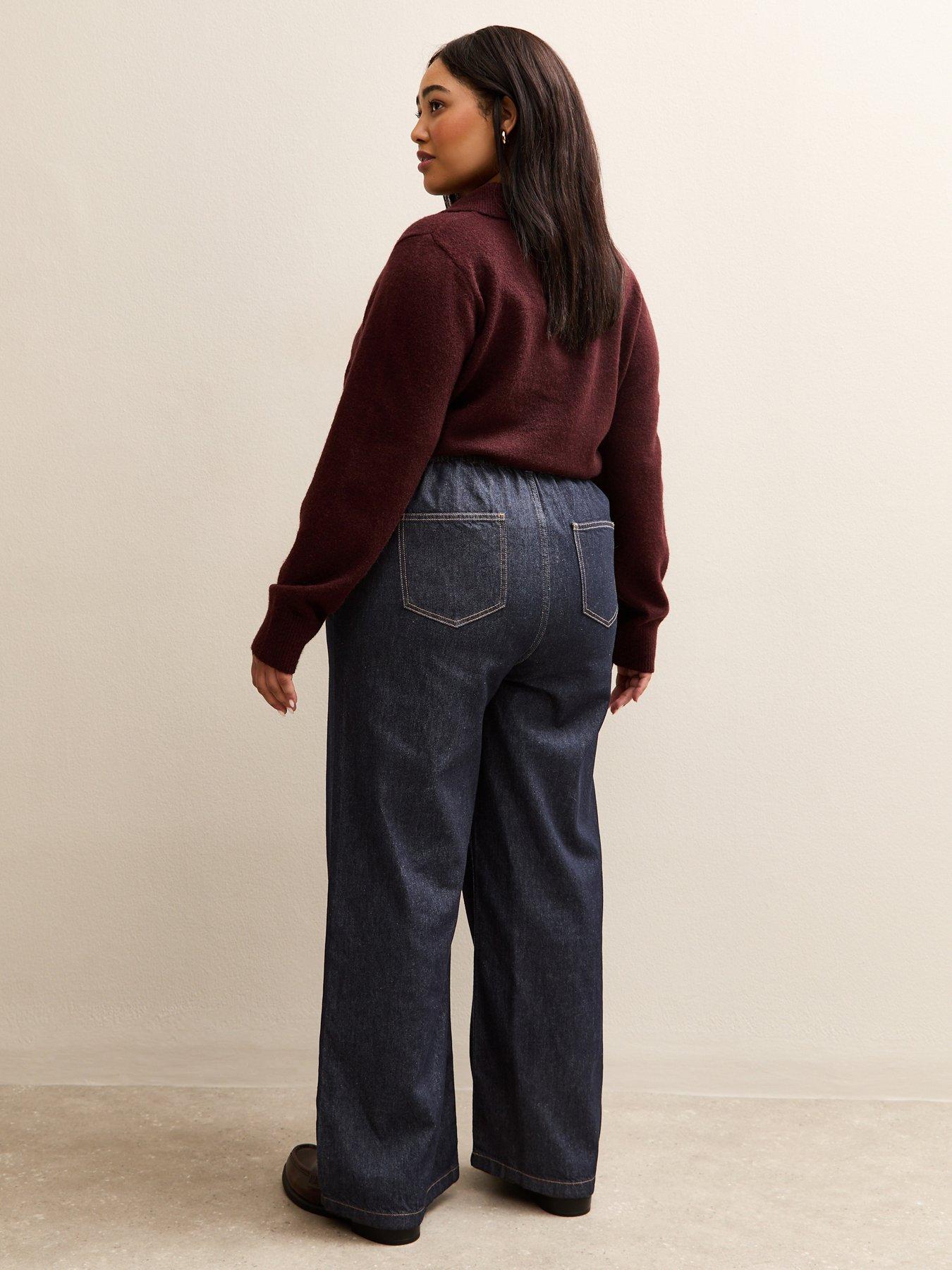 new-look-curves-drawstring-waist-denim-jeans-dark-bluestillFront