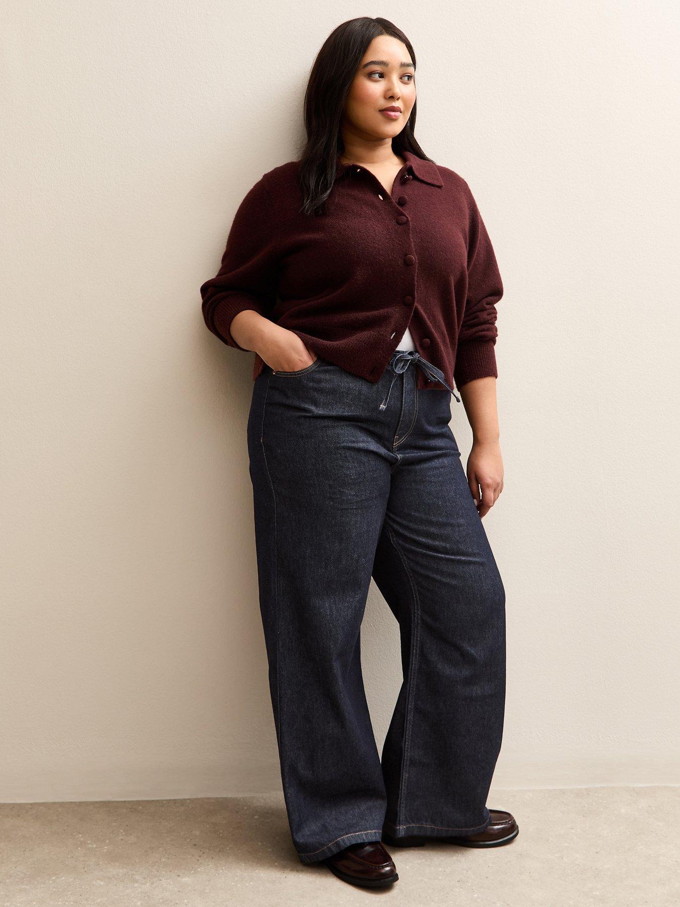 new-look-curves-drawstring-waist-denim-jeans-dark-blueoutfit