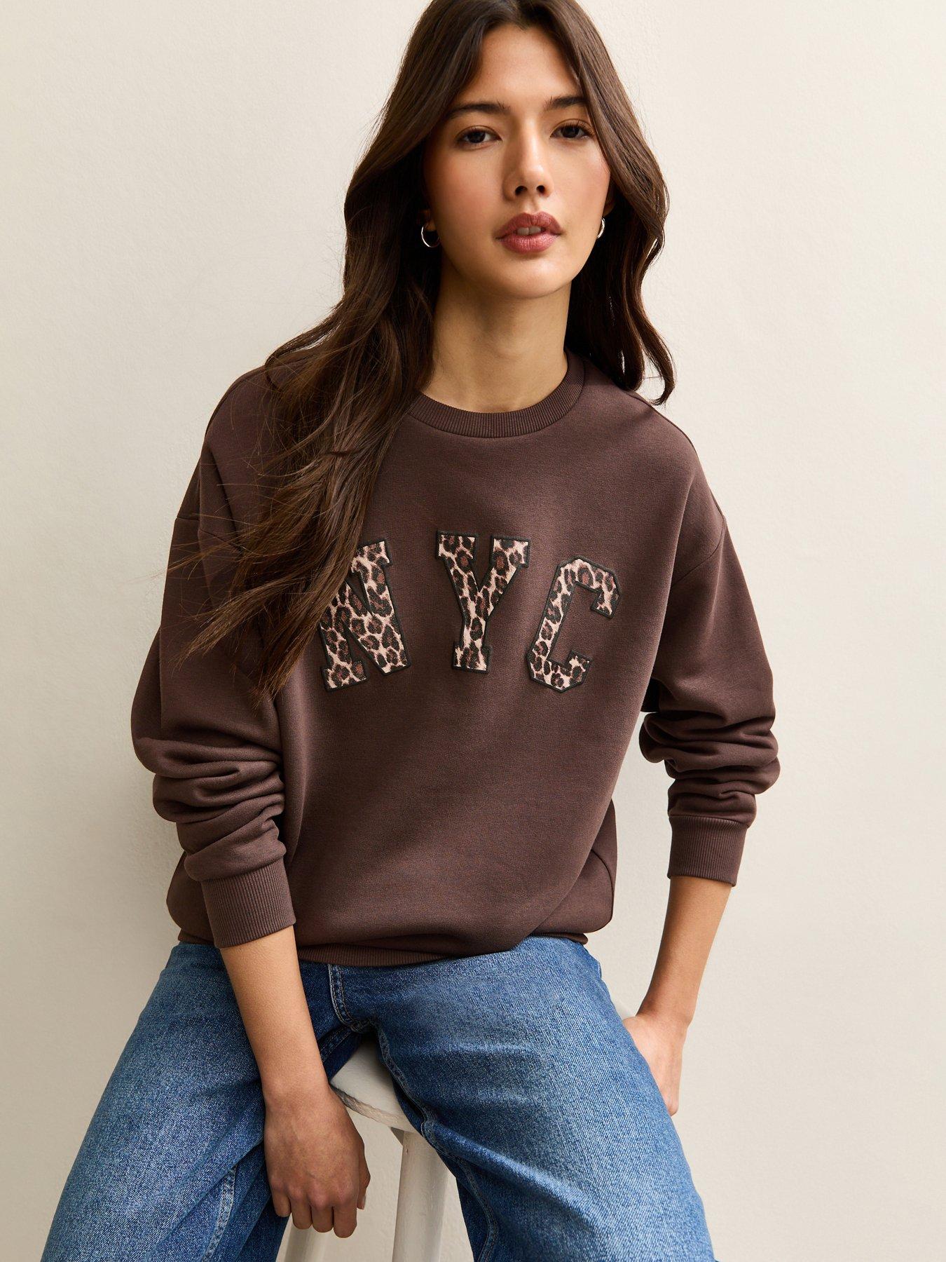 new-look-nyc-leopard-print-logo-sweatshirt-brownfront