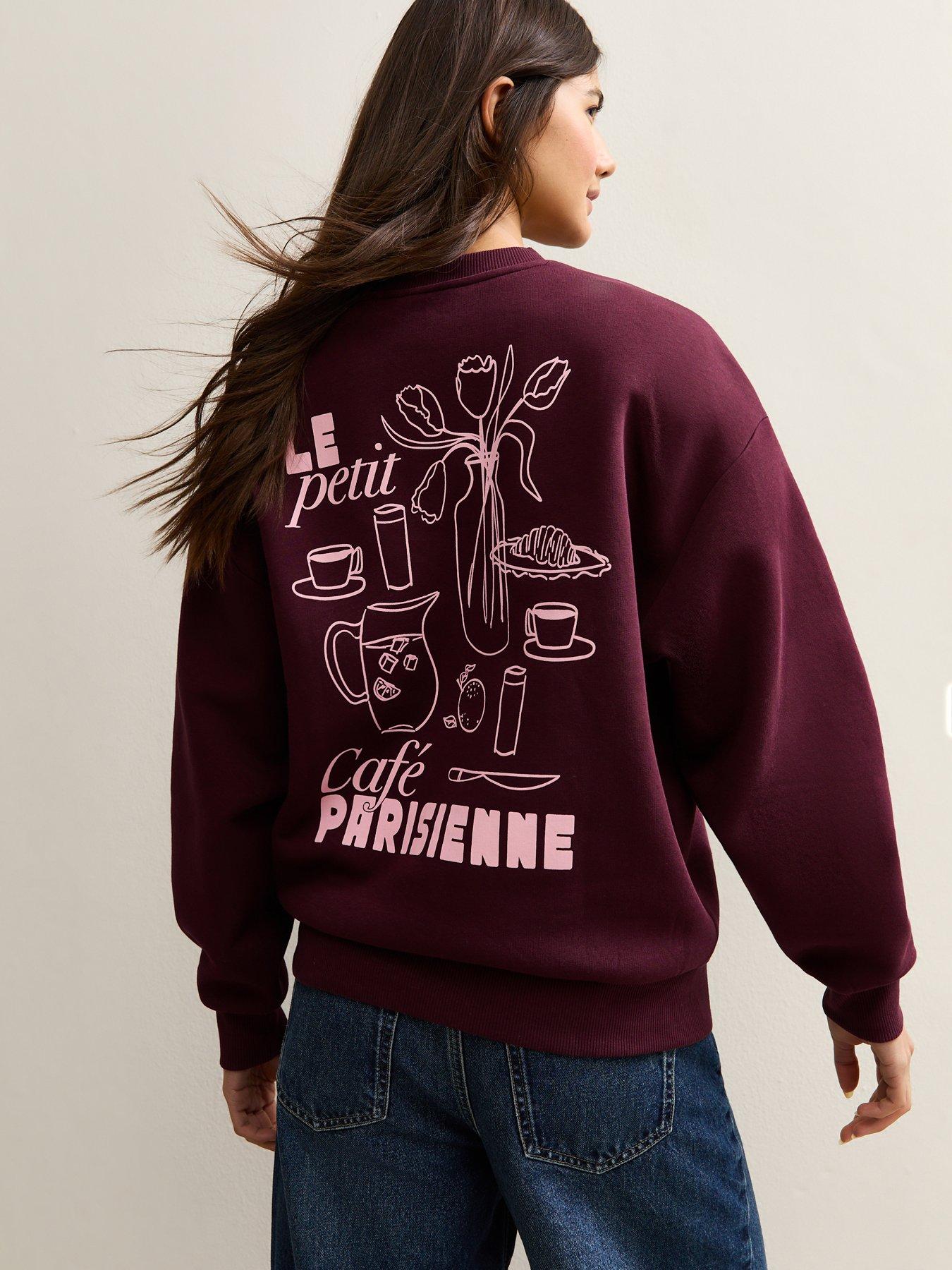 new-look-dark-burgundy-le-petit-cafe-logo-print-sweatshirtstillFront