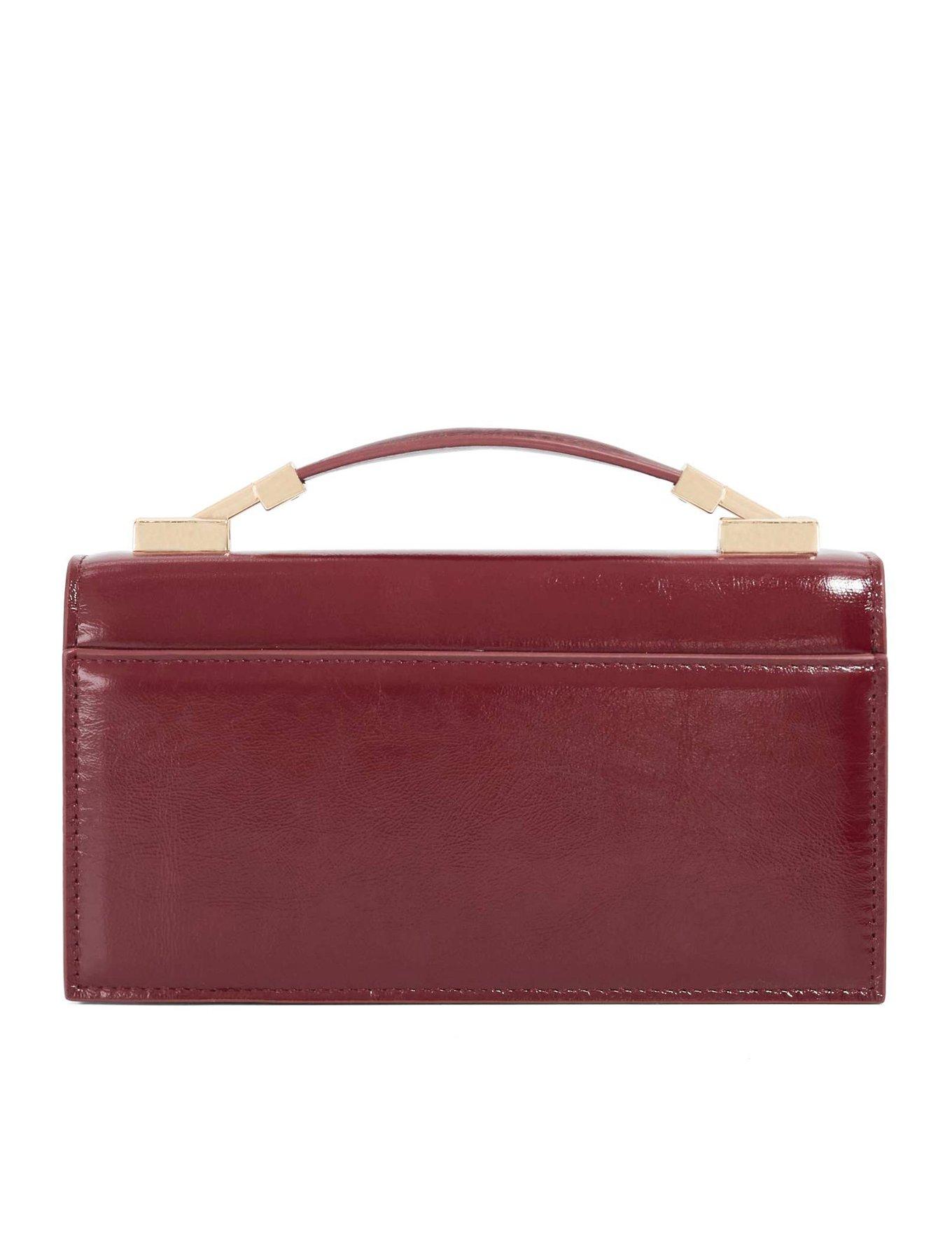 dune-london-skilled-top-handle-microbag-burgundy-redoutfit