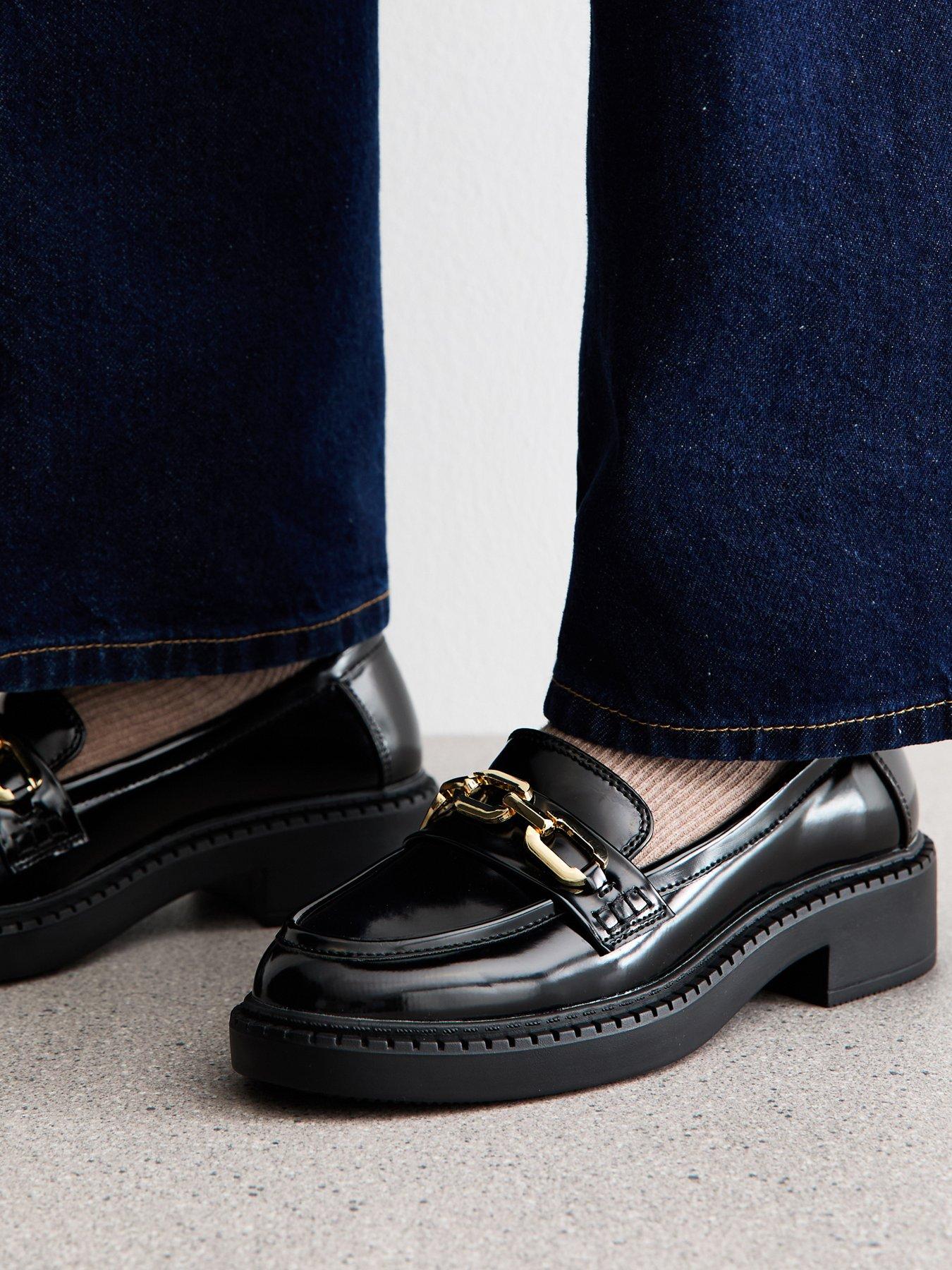 new-look-faux-leather-chunky-loafer-black
