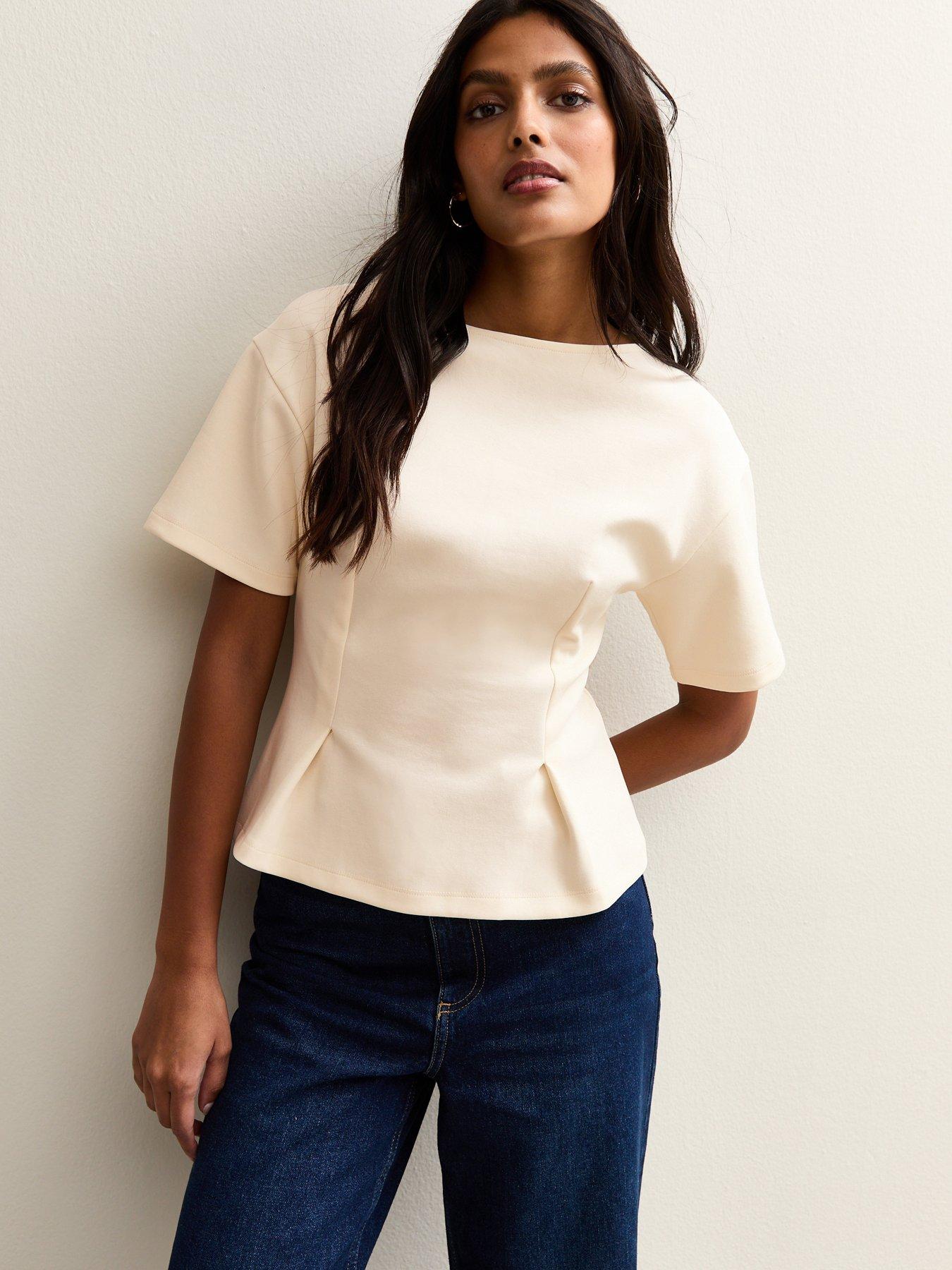 new-look-white-stretch-jersey-ponte-fitted-t-shirt