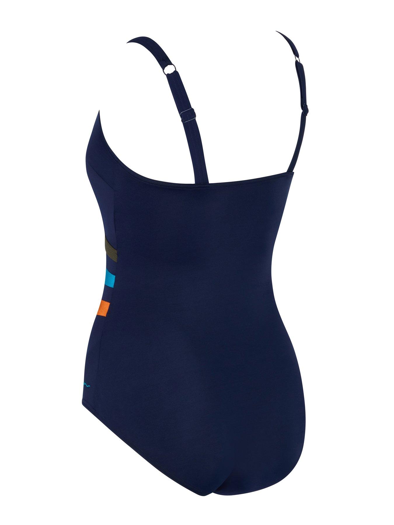 Image 4 of 4 of Zoggs Womens Swim Wrap Panel Classicback Swimsuit - Multi