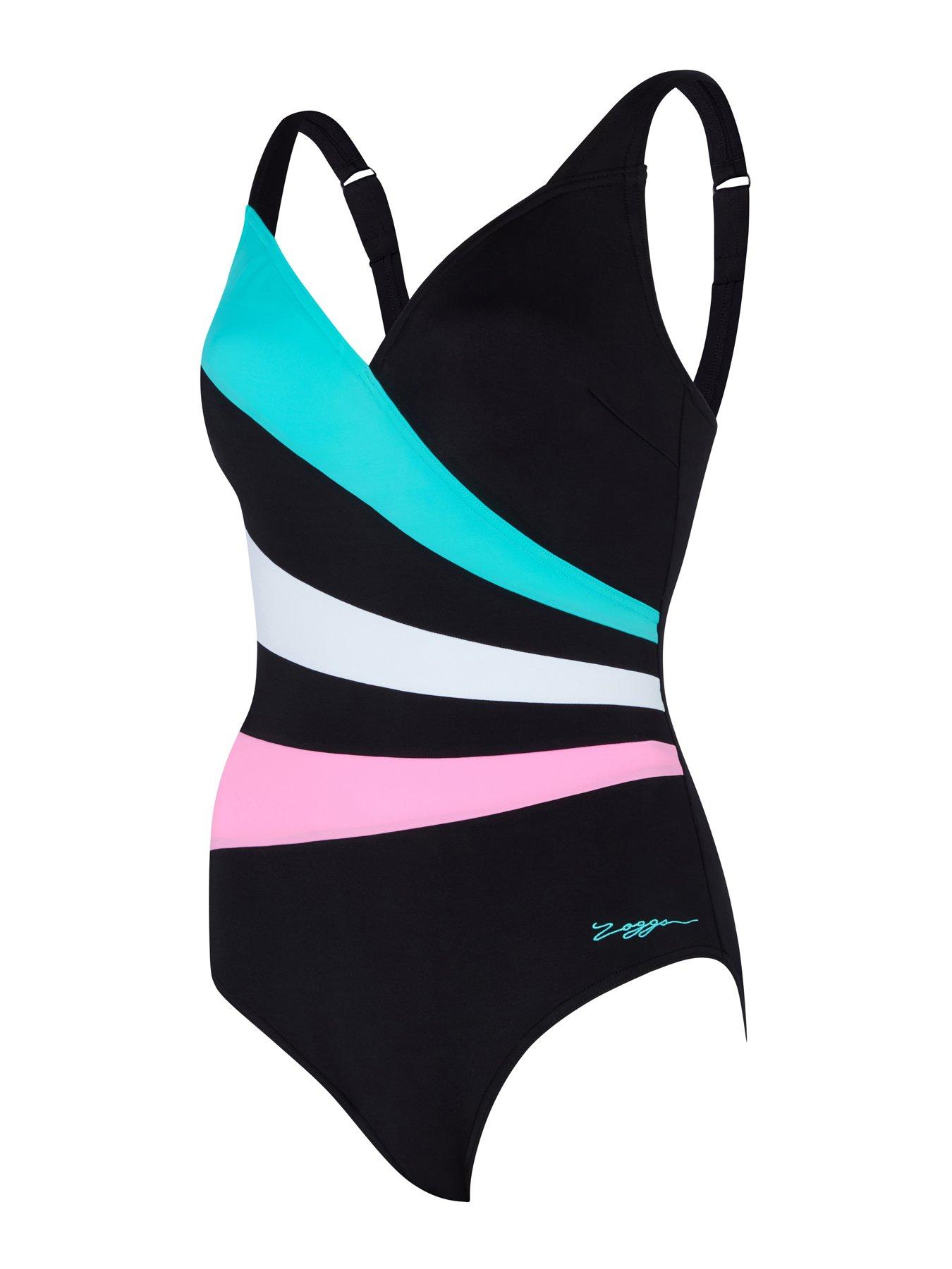 Image 5 of 6 of Zoggs Womens Swim Wrap Panel Classicback Swimsuit - Multi