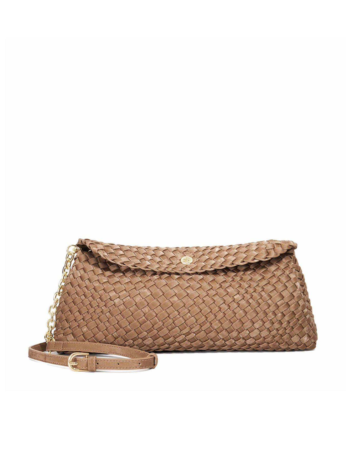 dune-london-encourage-woven-clutch-bag-dark-goldstillFront