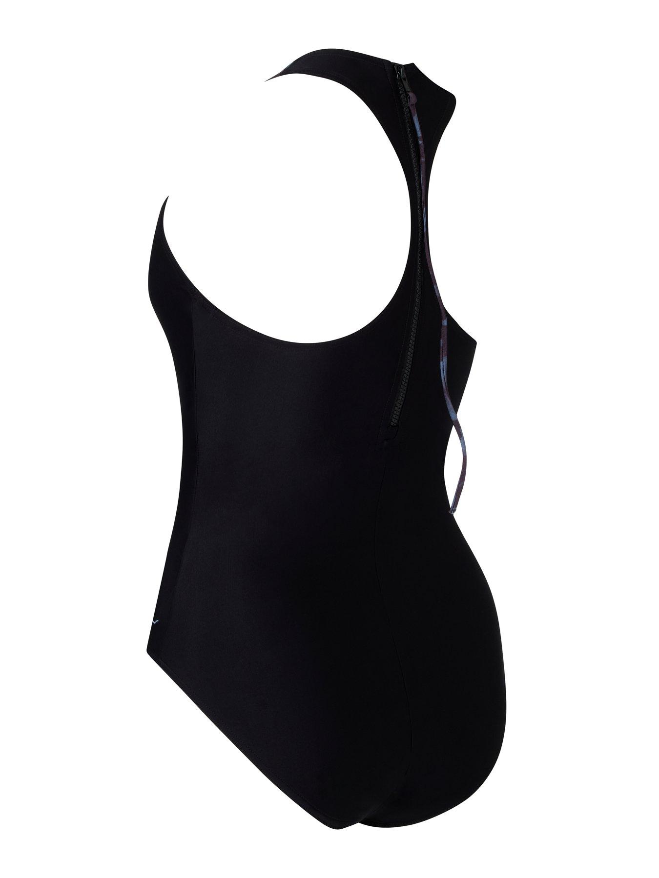 Image 7 of 7 of Zoggs Womens Swim Zipbackswimsuit - Grey