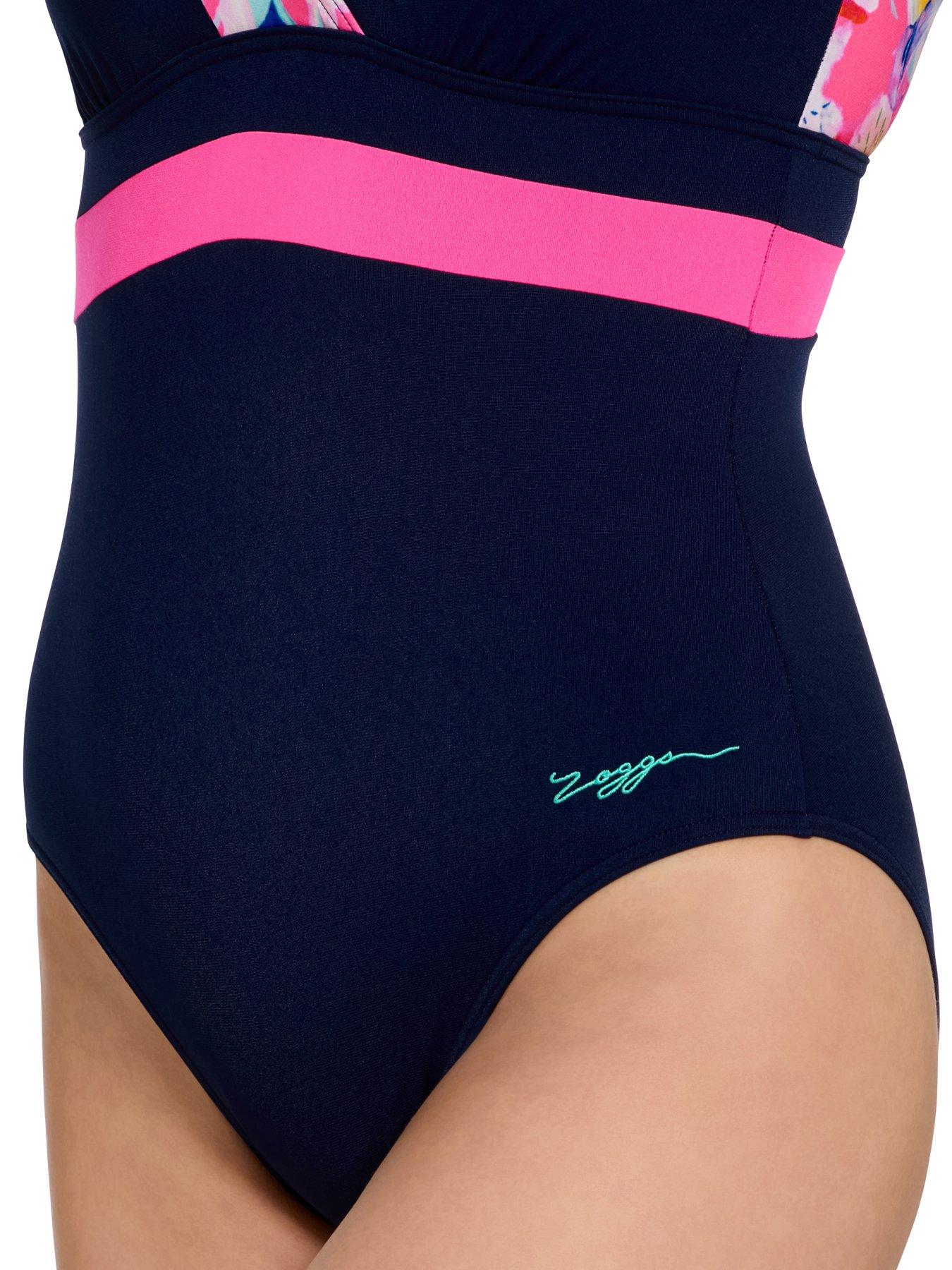 Image 4 of 6 of Zoggs Womens Swim Squareback (Back Panel) Swimsuit - Multi