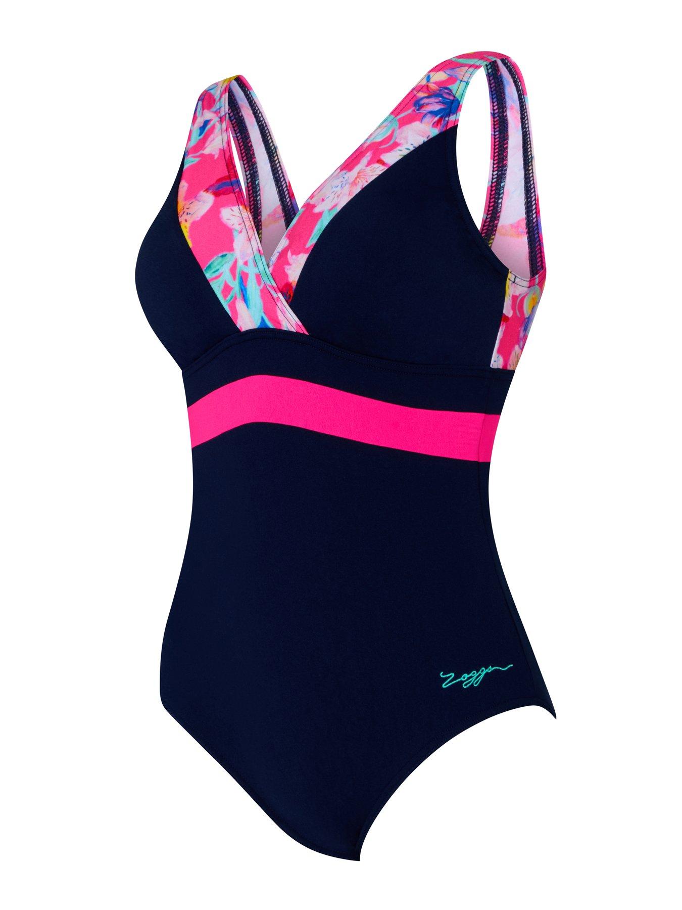 Image 5 of 6 of Zoggs Womens Swim Squareback (Back Panel) Swimsuit - Multi
