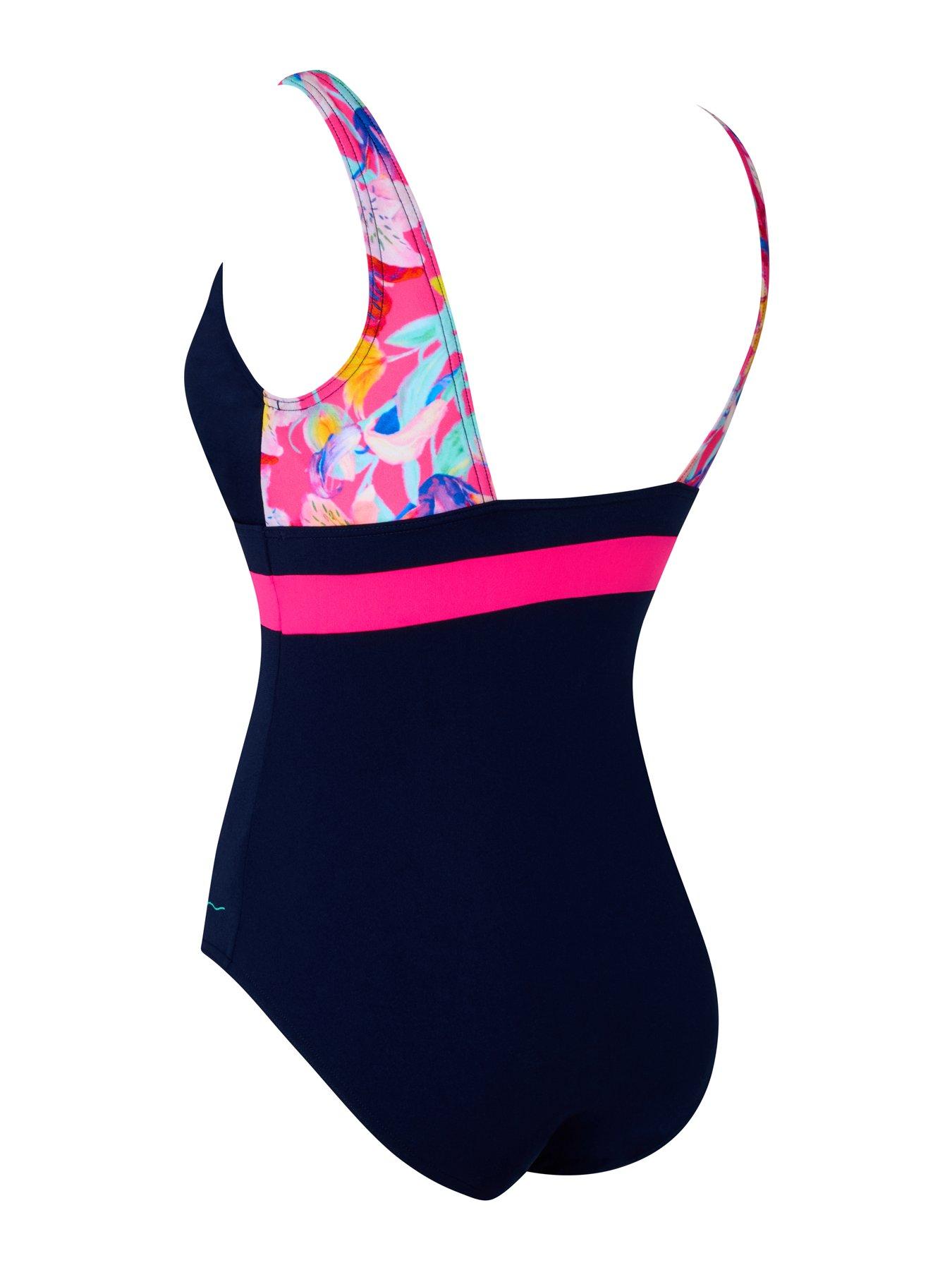 Image 6 of 6 of Zoggs Womens Swim Squareback (Back Panel) Swimsuit - Multi