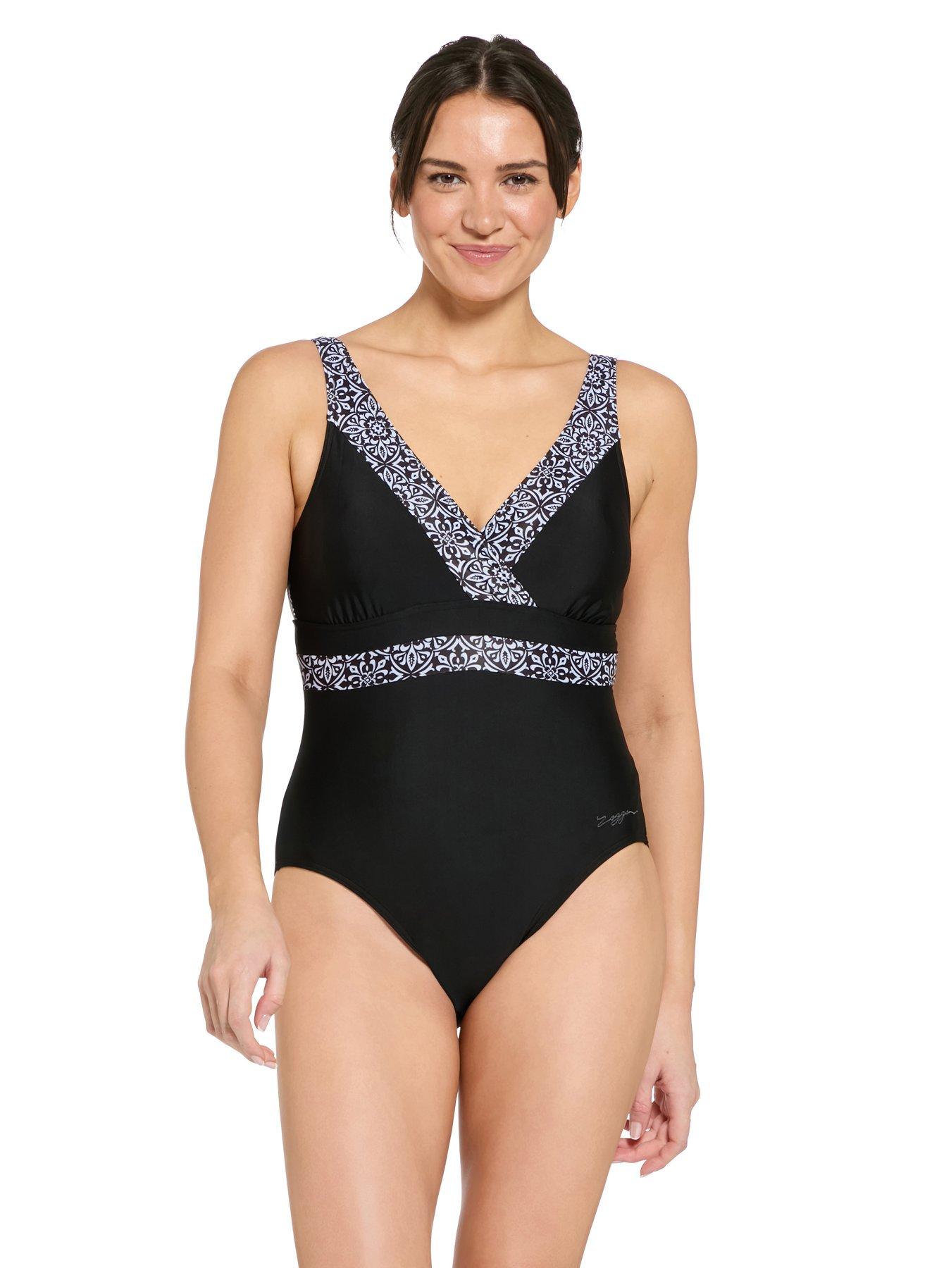 Image 3 of 6 of Zoggs Womens Swim Squarebackswimsuit - Multi