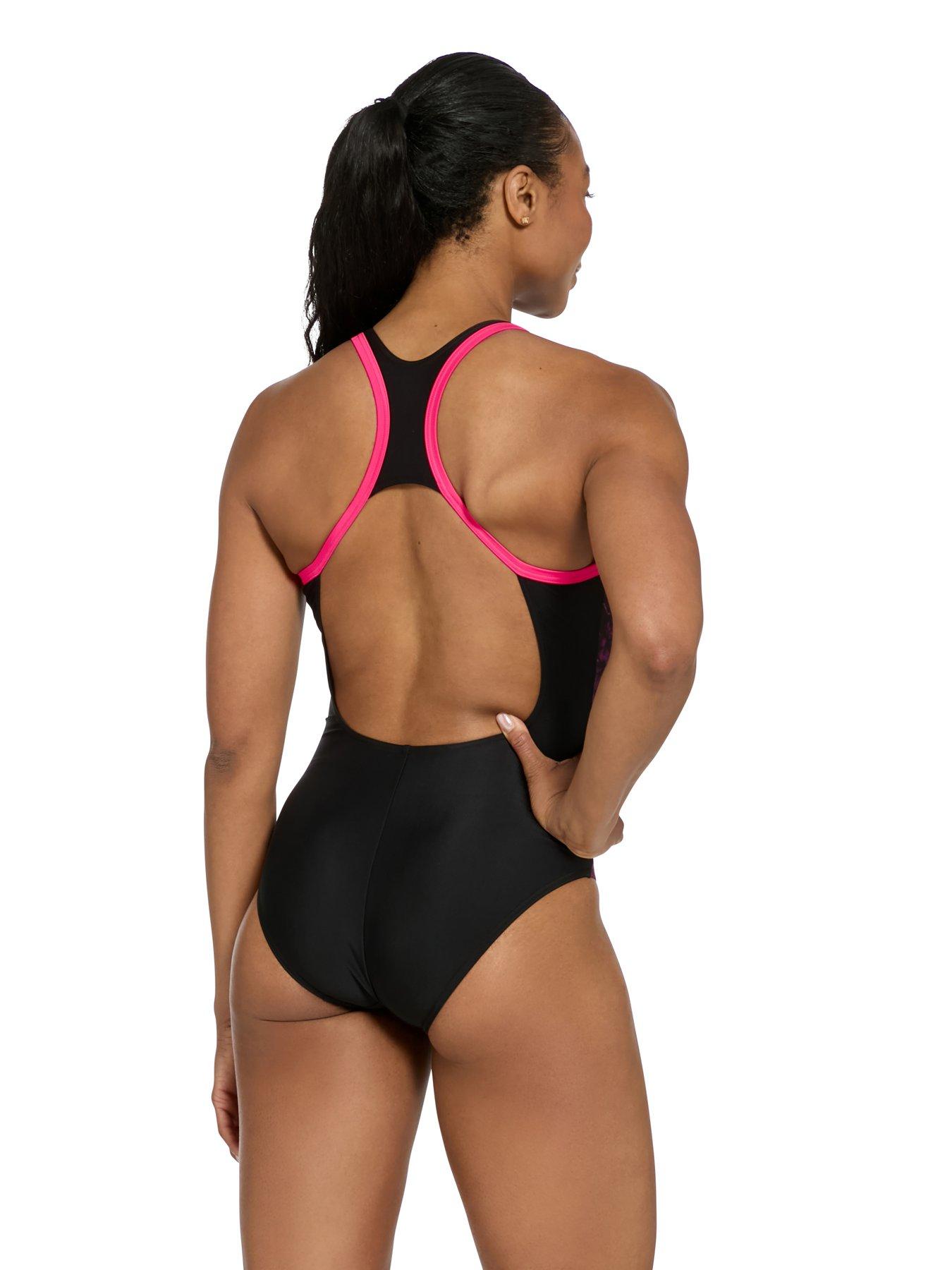 zoggs-womens-swim-atomback-swimsuit-pinkstillFront