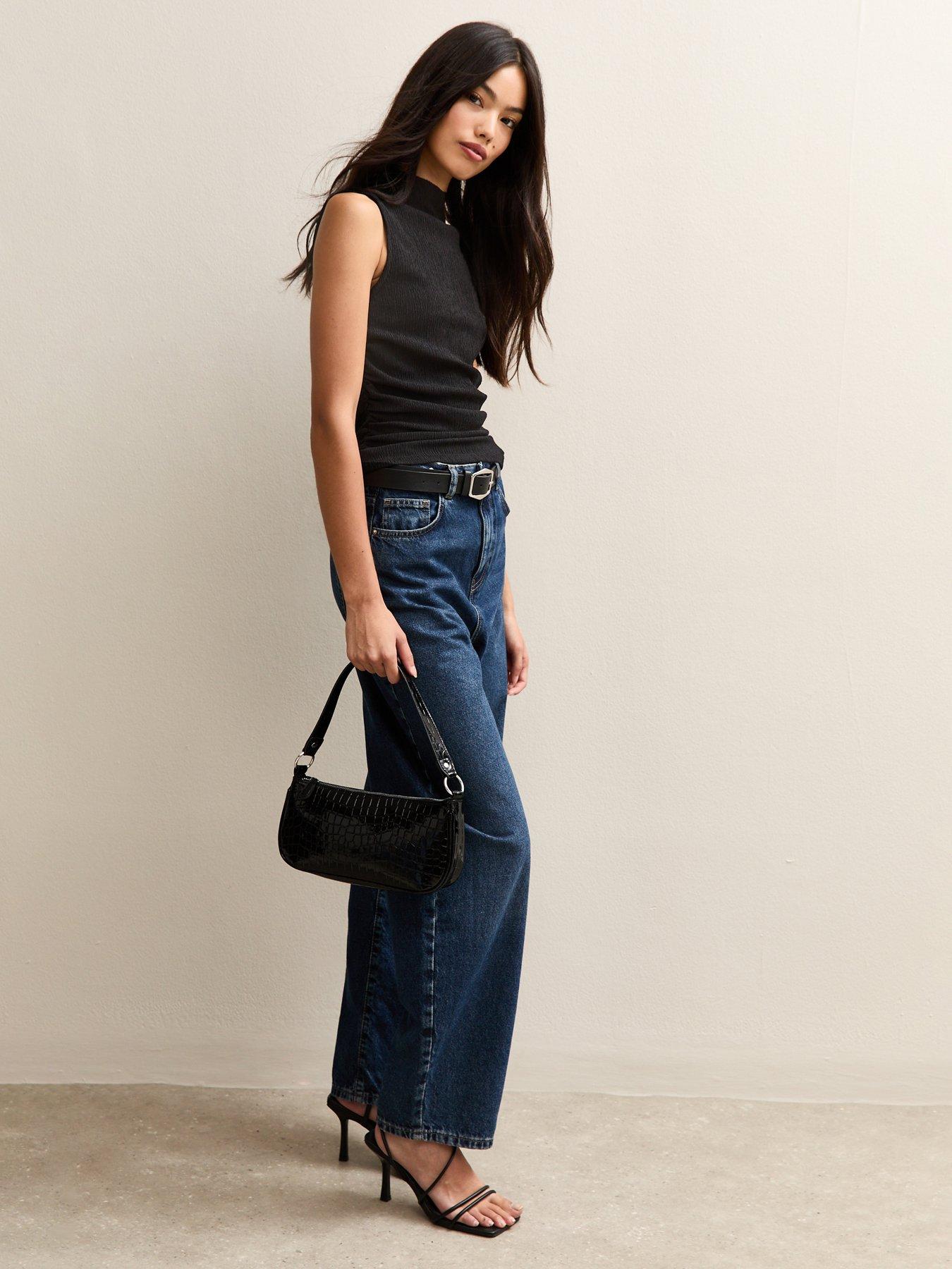 new-look-textured-jersey-ruched-tank-top-blackback