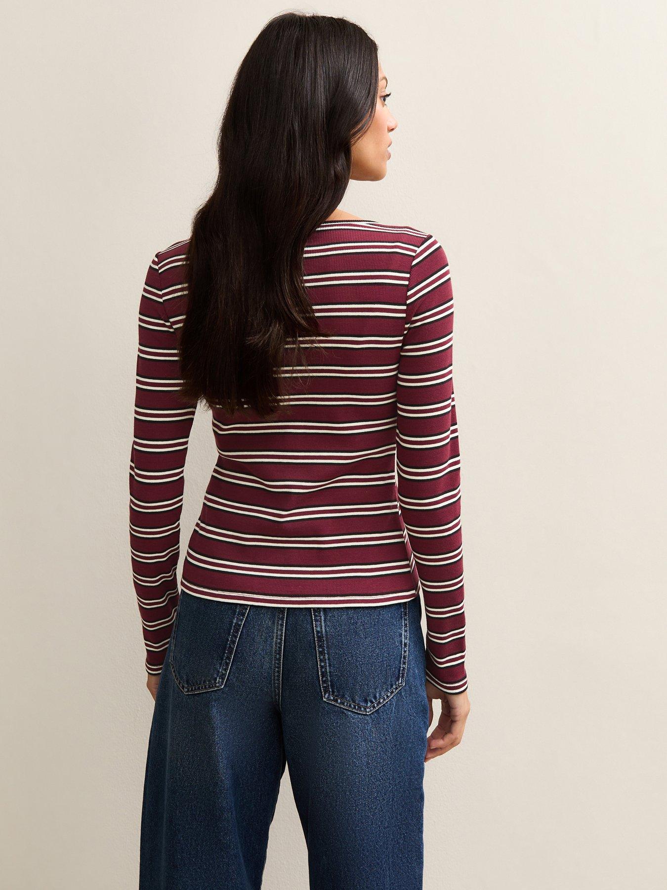 new-look-red-striped-crew-neck-cardiganstillFront