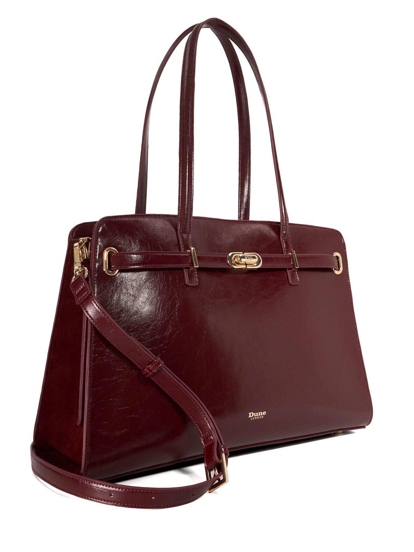 dune-london-define-large-belted-tote-dark-redback