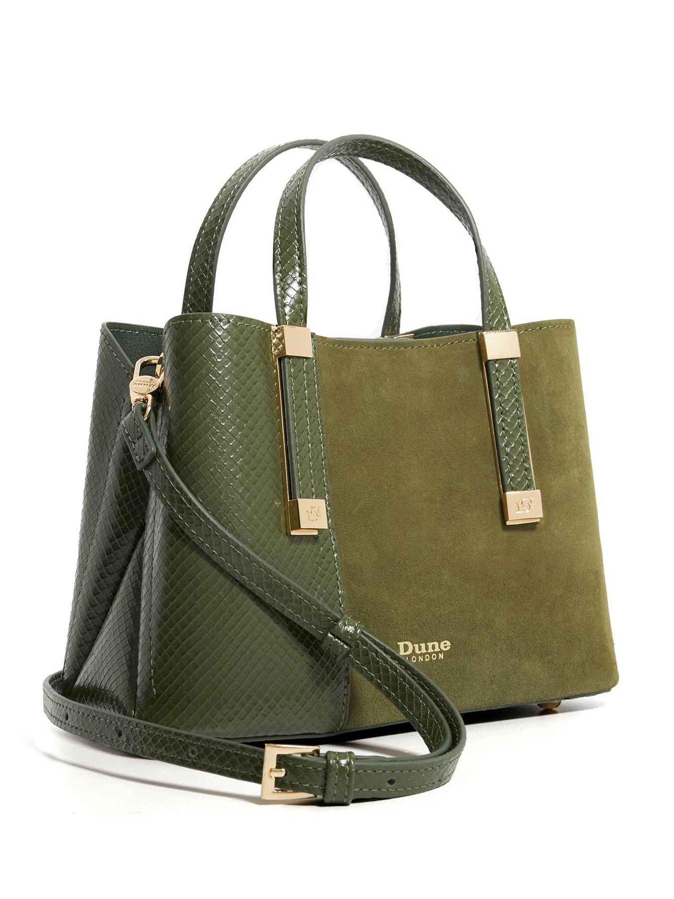 dune-london-dinkydorry-mini-3-part-tote-dark-greenback