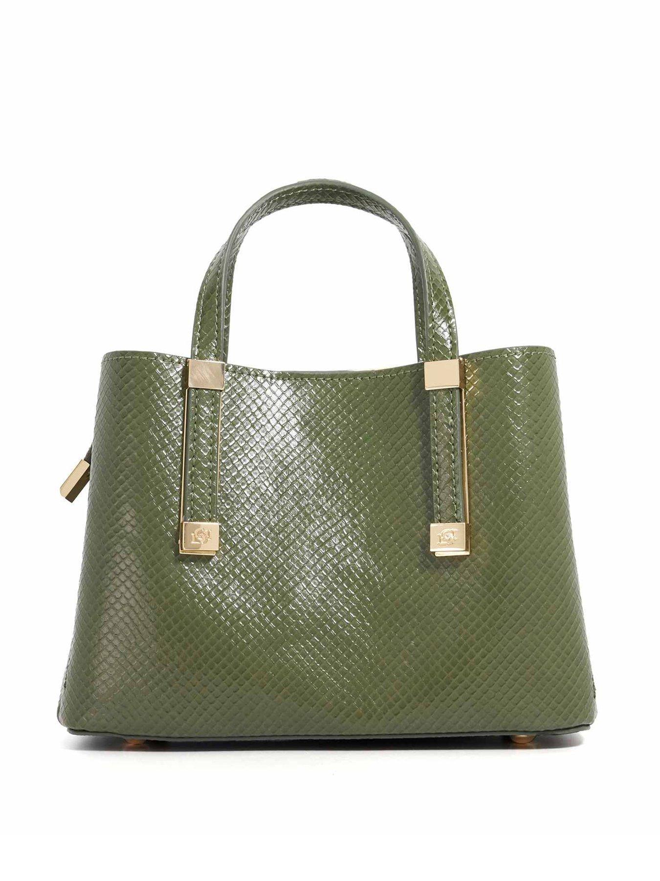 dune-london-dinkydorry-mini-3-part-tote-dark-greenoutfit