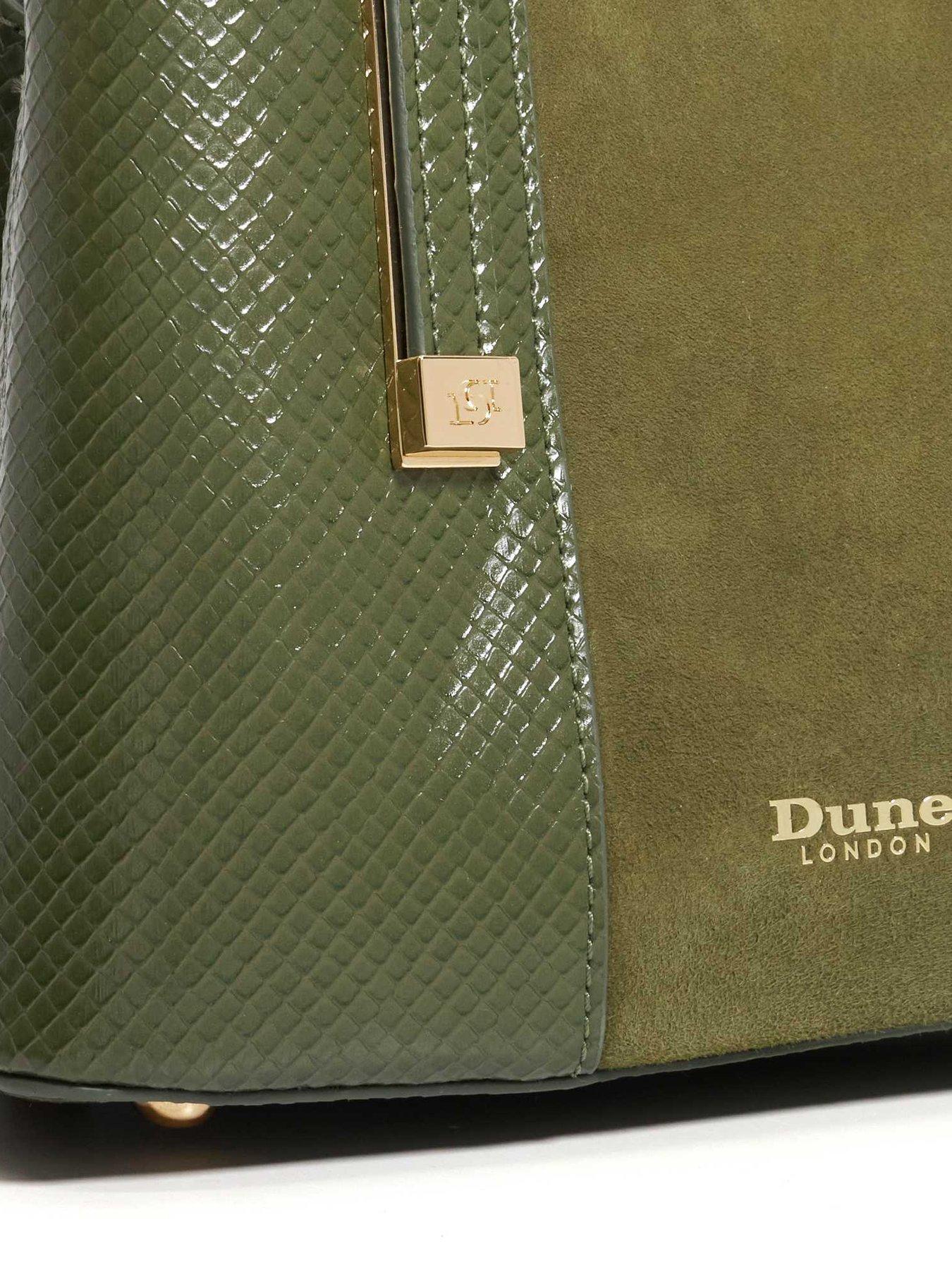 dune-london-dinkydorry-mini-3-part-tote-dark-greendetail
