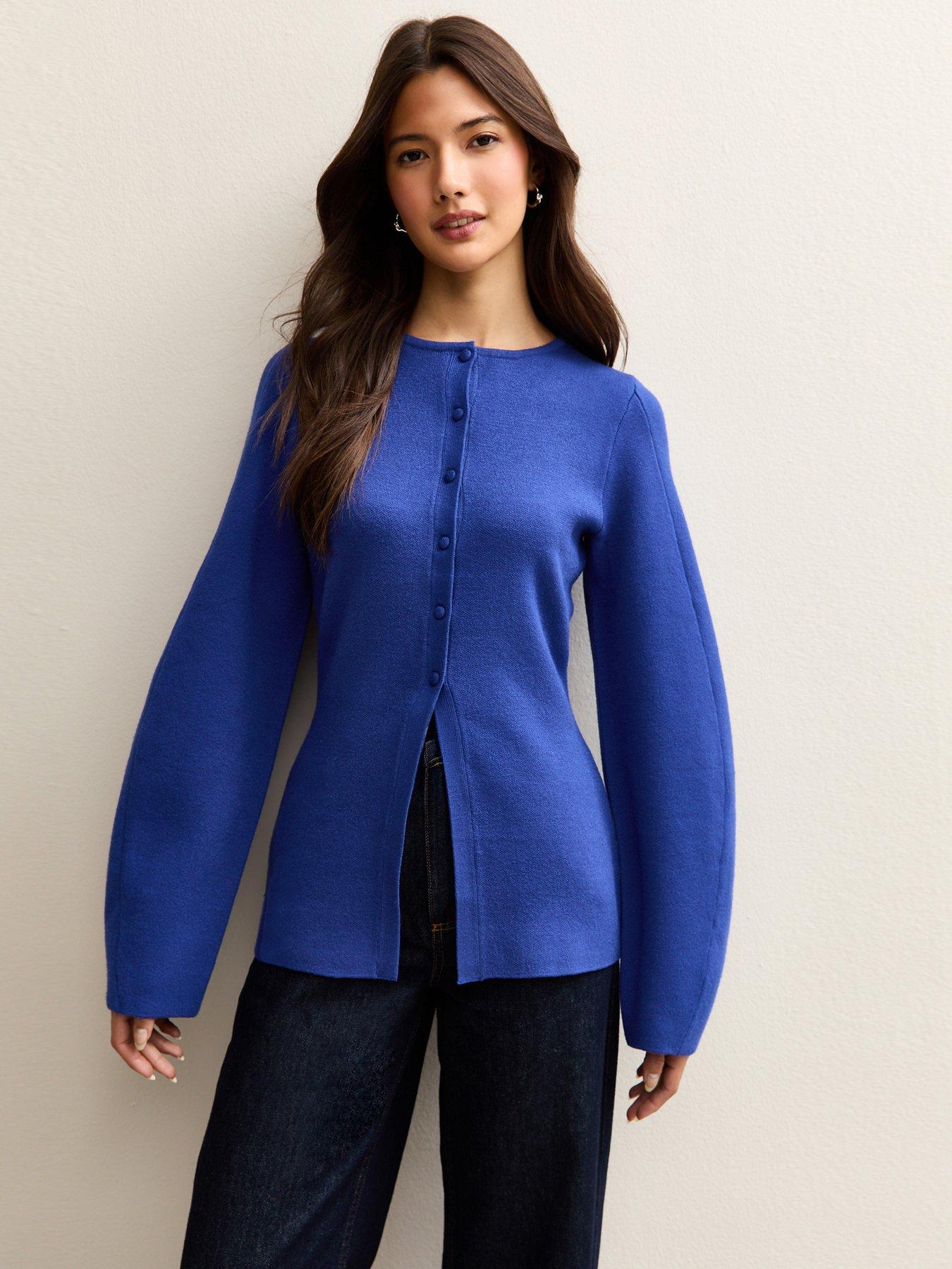 new-look-bright-blue-compact-knit-longline-cardigan