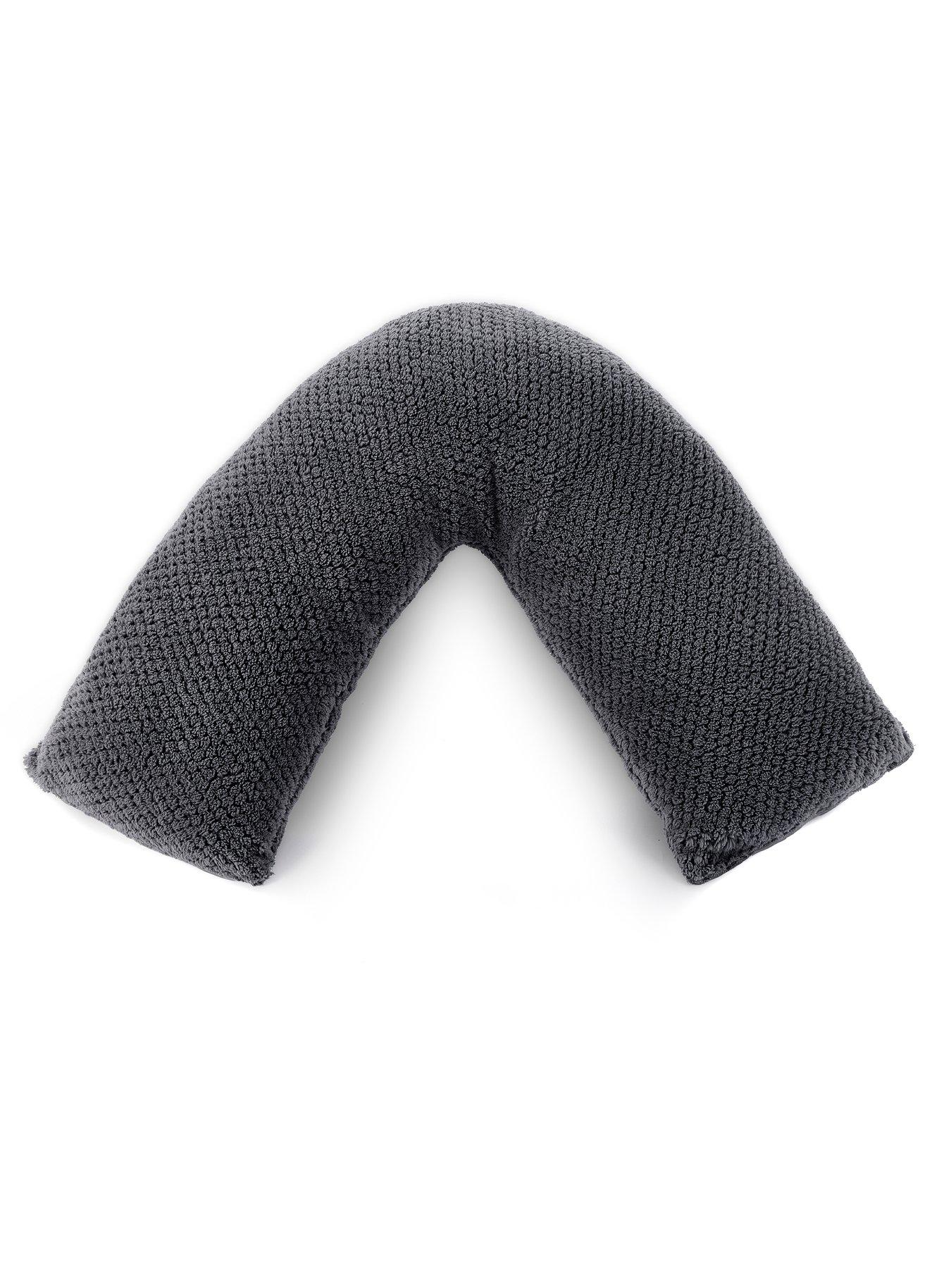 the-very-collection-waffle-v-shaped-pillow-charcoaldetail