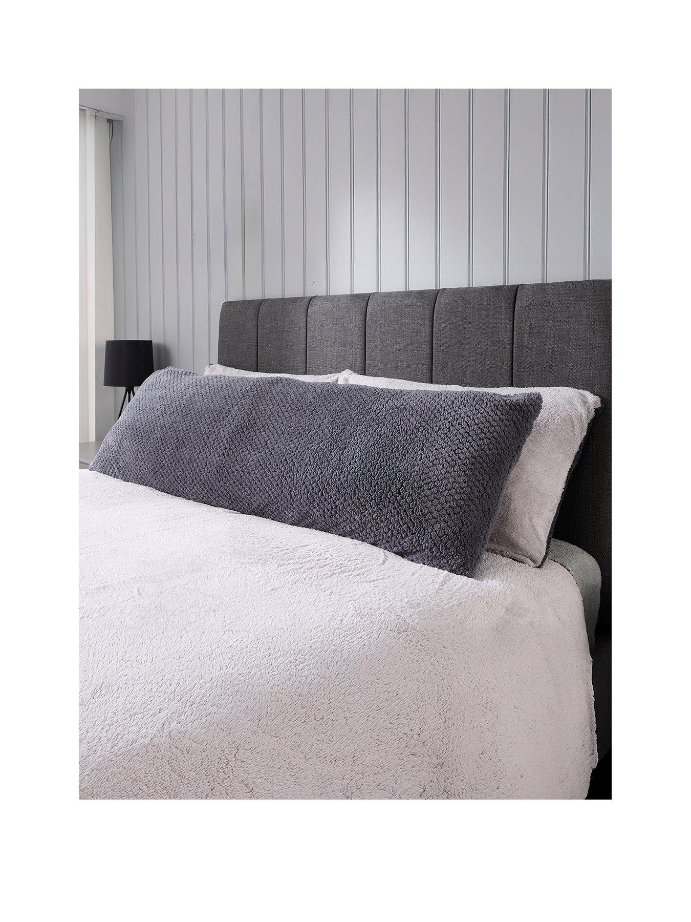 the-very-collection-waffle-bolster-pillow-137cm-charcoal