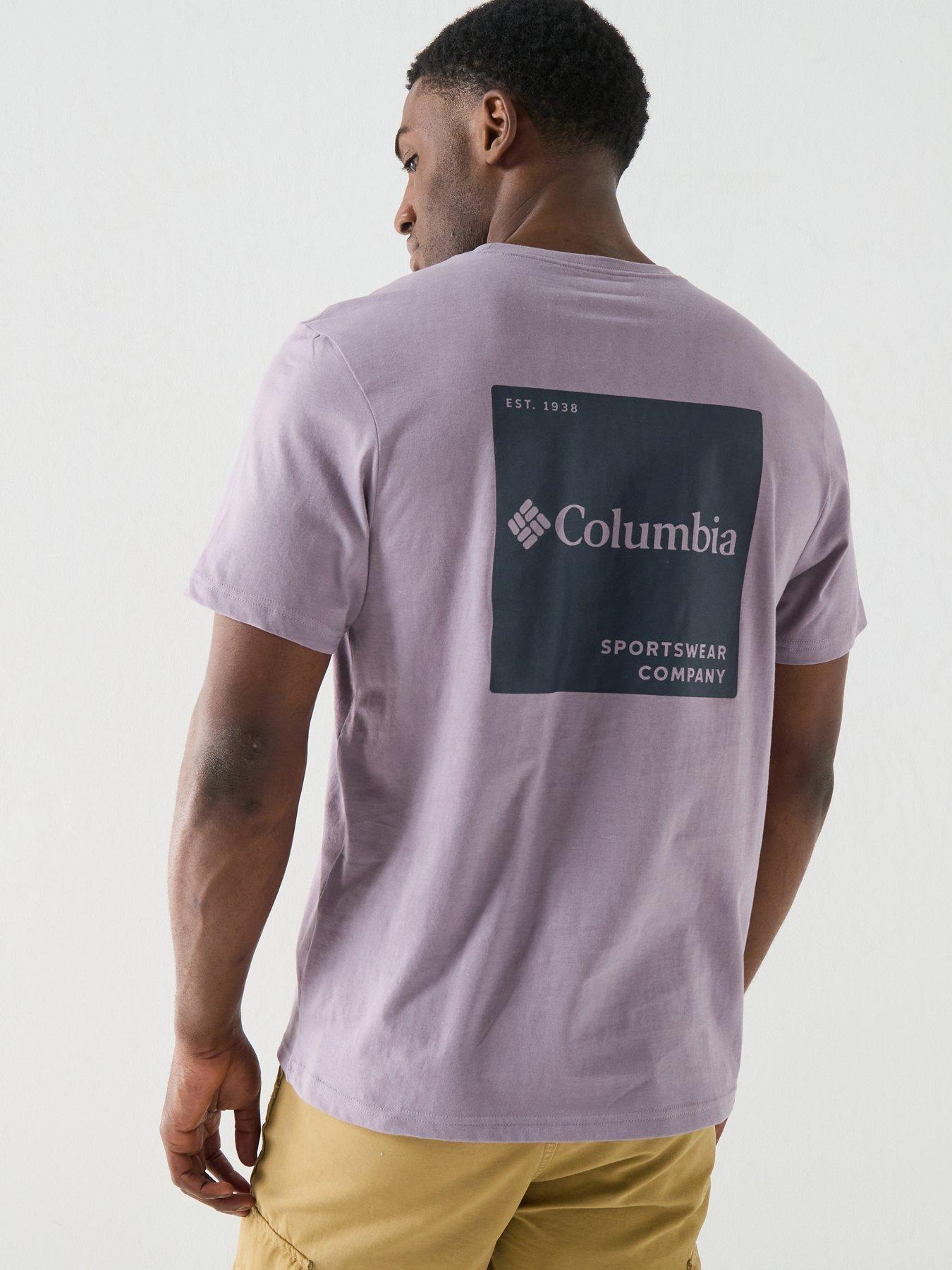 Columbia Mens Csc Logo Back Tee - Purple