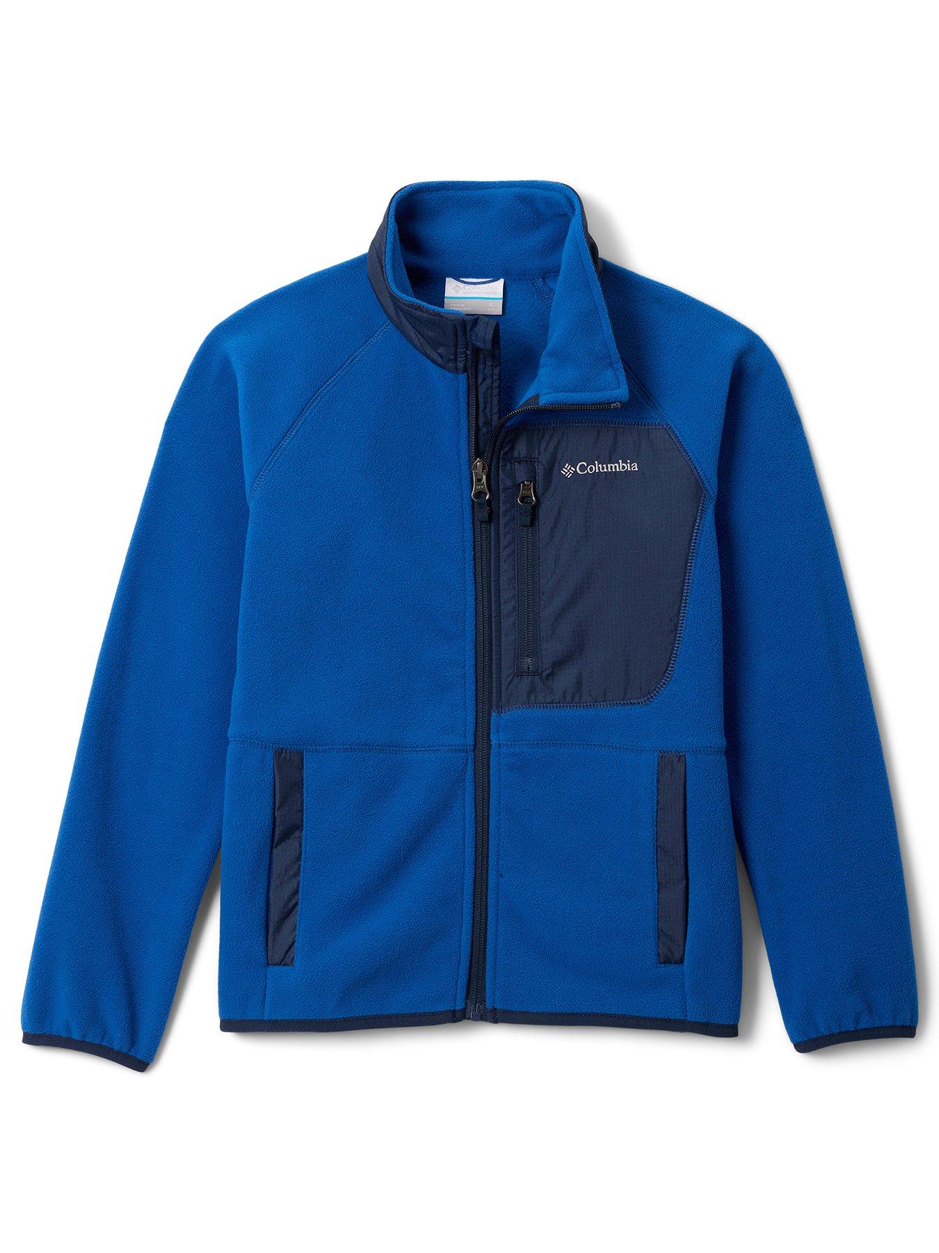 columbia-junior-boys-fast-trek-v-full-zip-fleece-blue