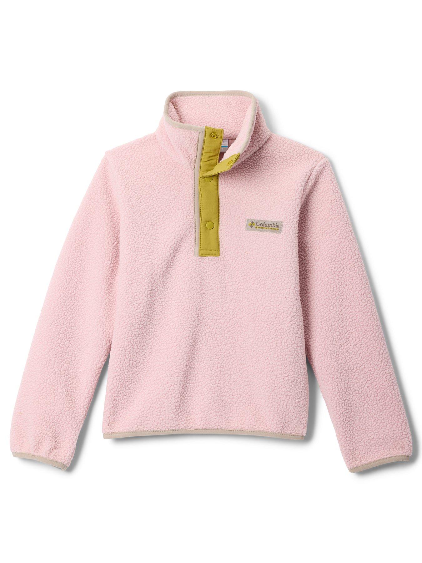 columbia-junior-girls-helvetia-ii-half-snap-fleece-pink