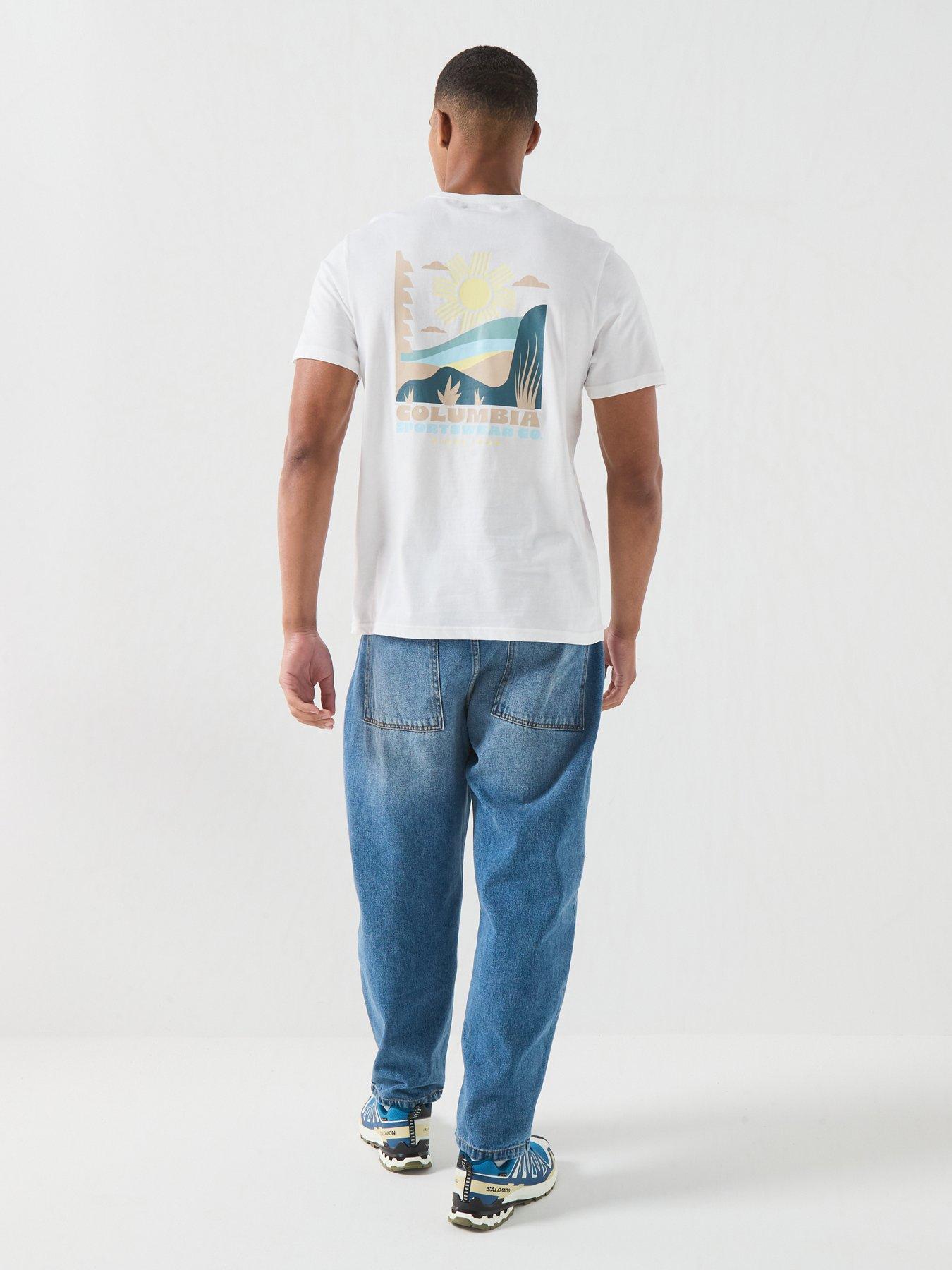 Image 5 of 5 of Columbia Mens Csc Outdoor Back Graphic Tee - White