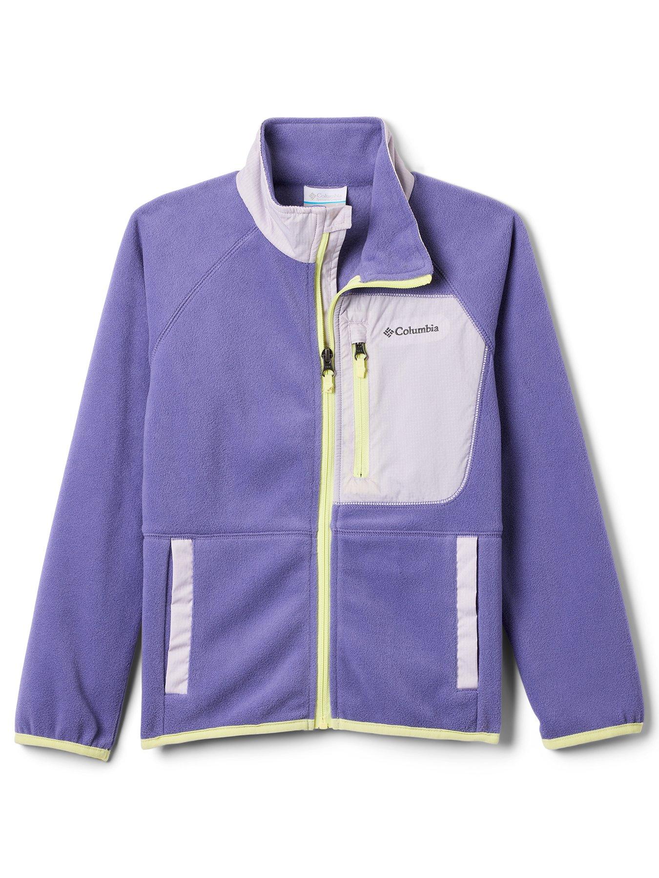Columbia Junior Girls Fast Trek V Full Zip Fleece - Purple